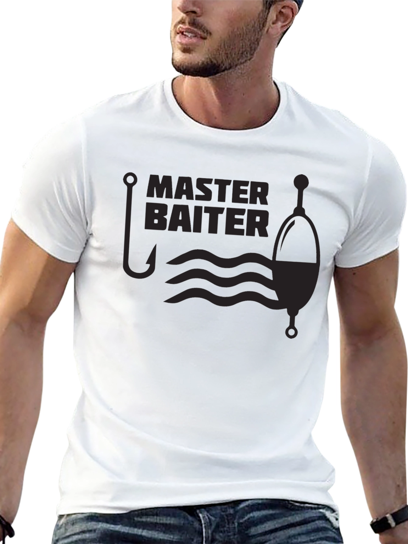 Master Baiter Fishing Humor Graphic T-Shirt