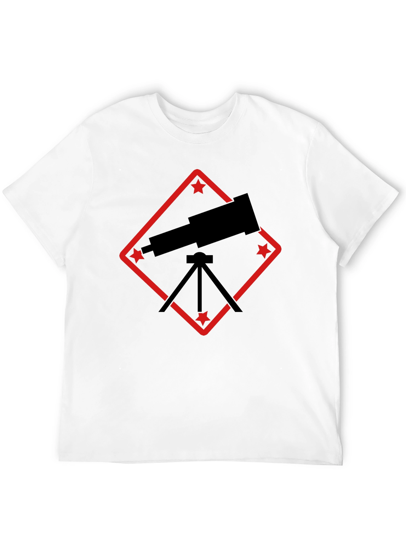 Telescope Graphic Tee - Black Astronomy Shirt