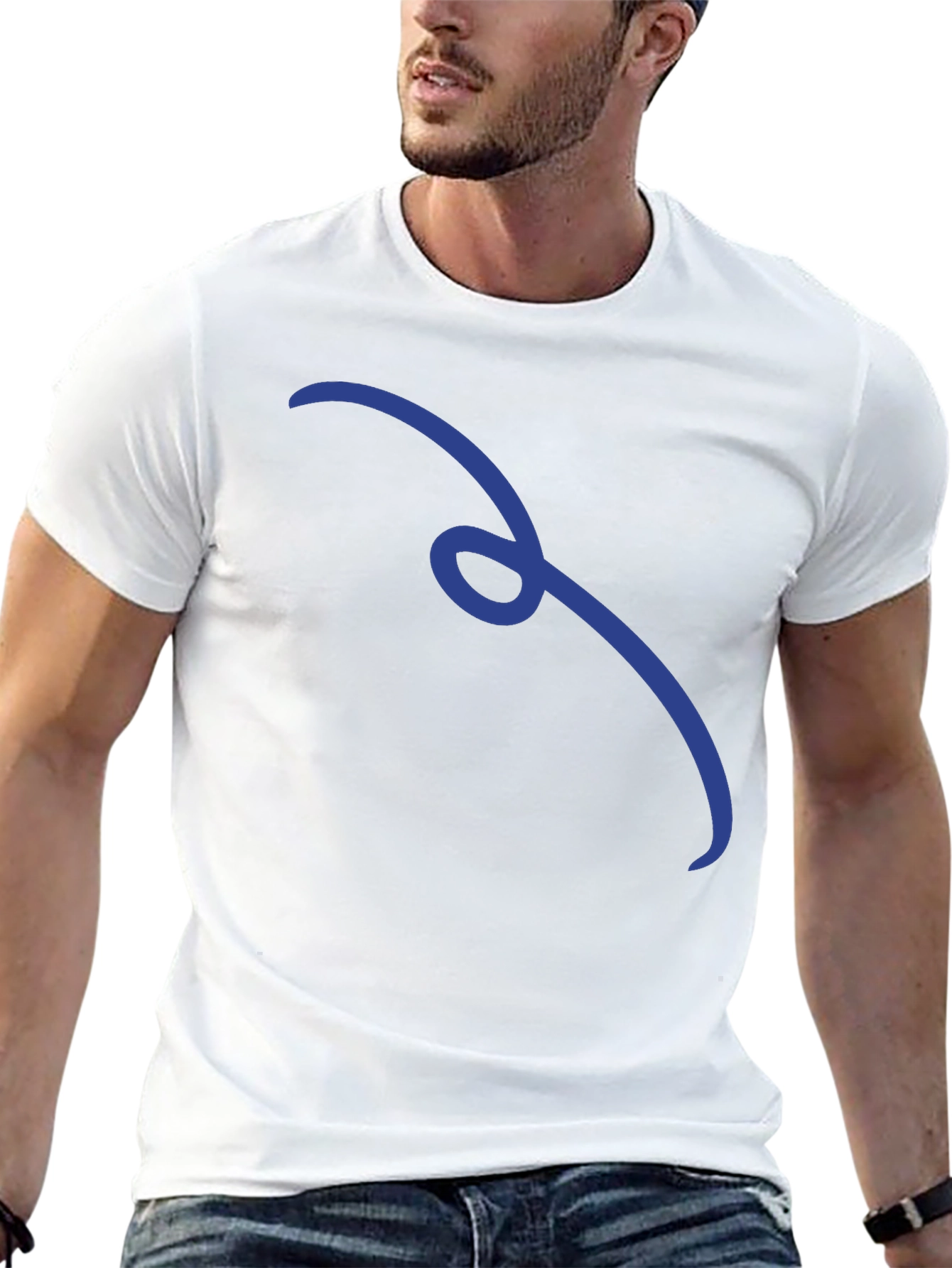 Minimalist Curve Black T-Shirt