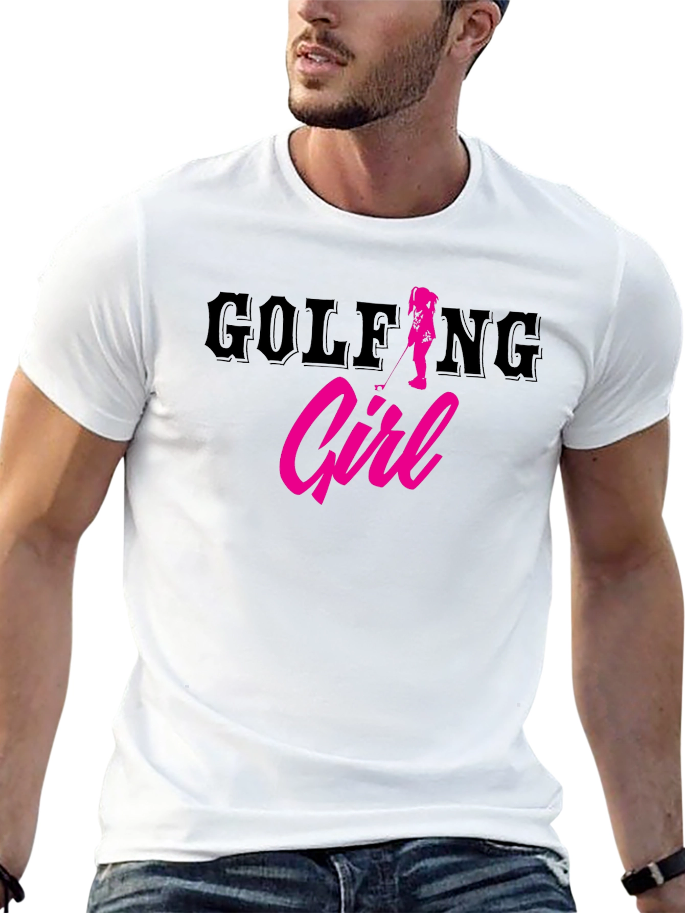 Golfing Girl Tee - Trendy Womens Golf T-Shirt