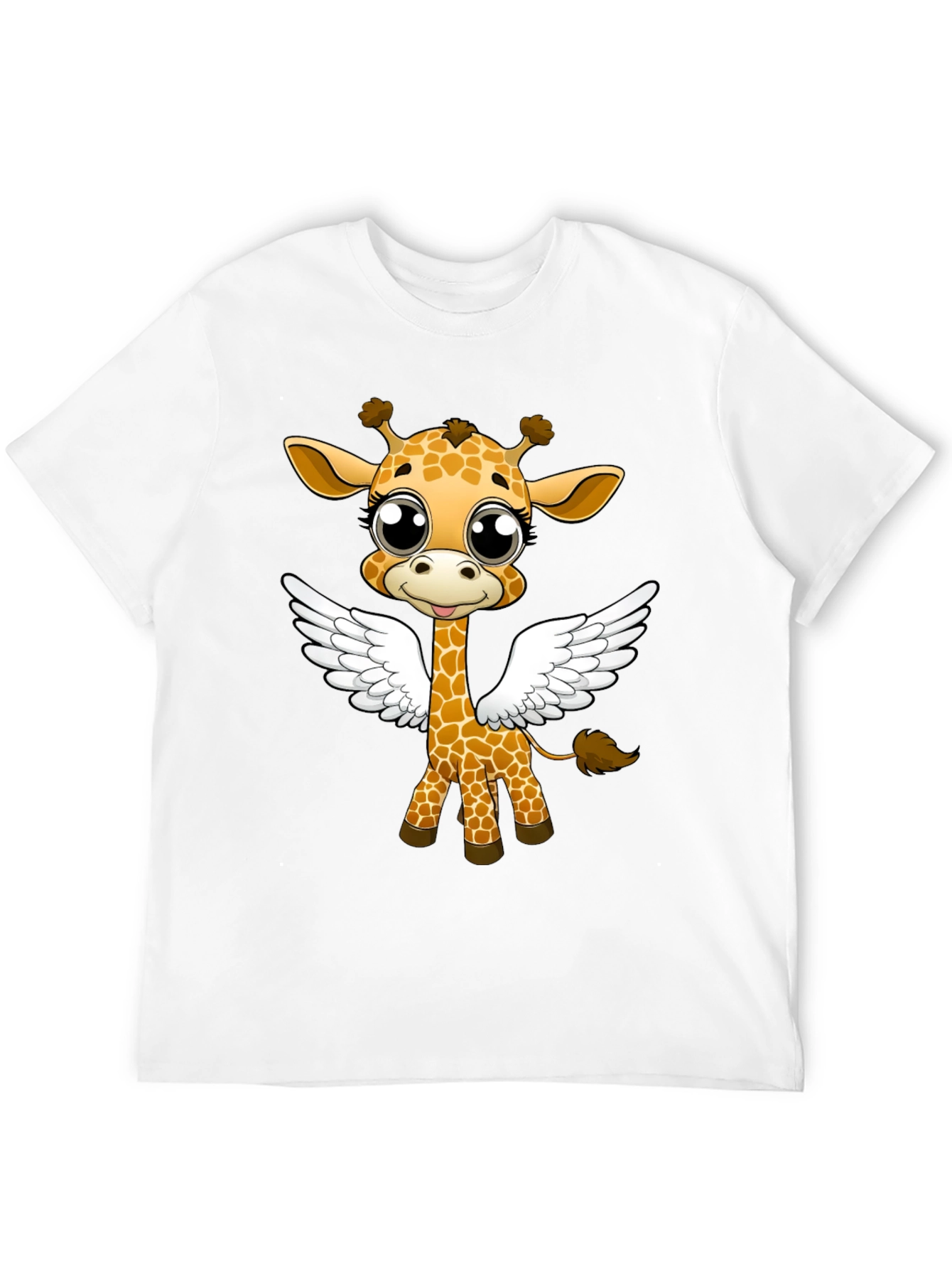 Giraffe Angel Wings Graphic T-Shirt