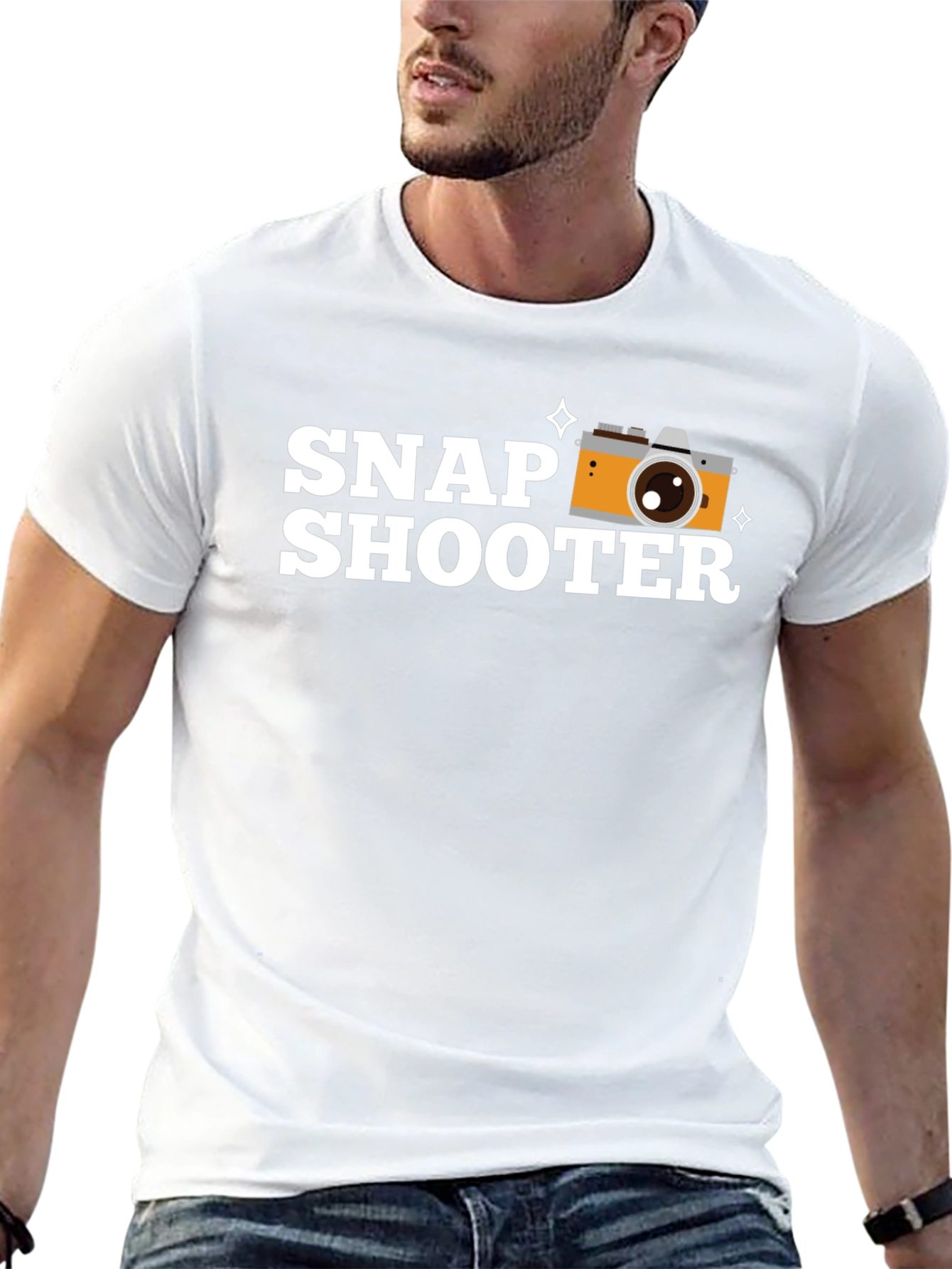 Snap Shooter Black Graphic T-Shirt