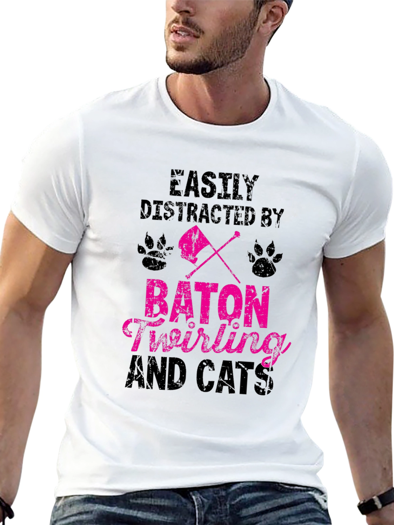 Baton Twirling and Cats T-Shirt