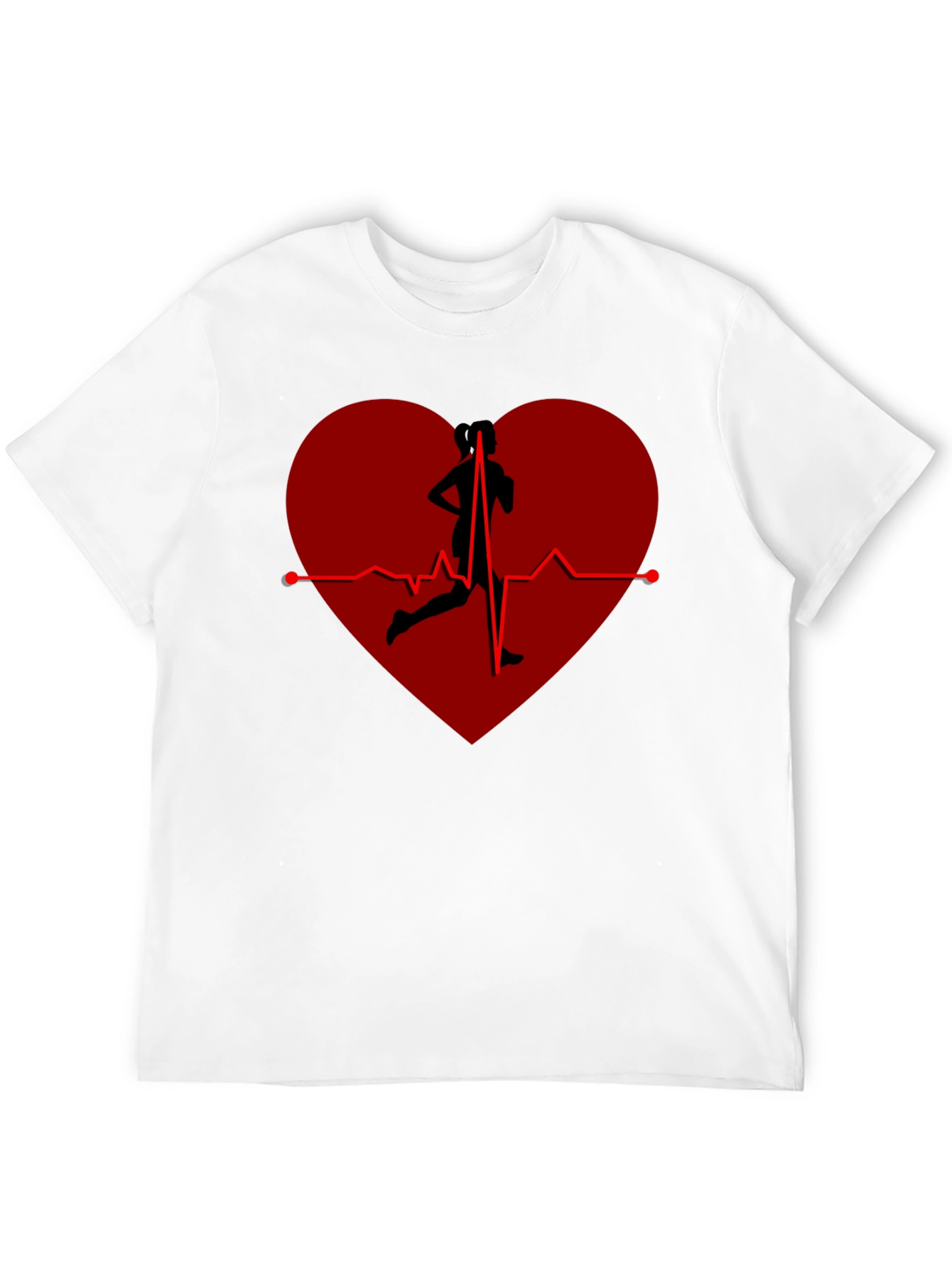 Runner Heartbeat T-Shirt - Cardio Fitness Tee