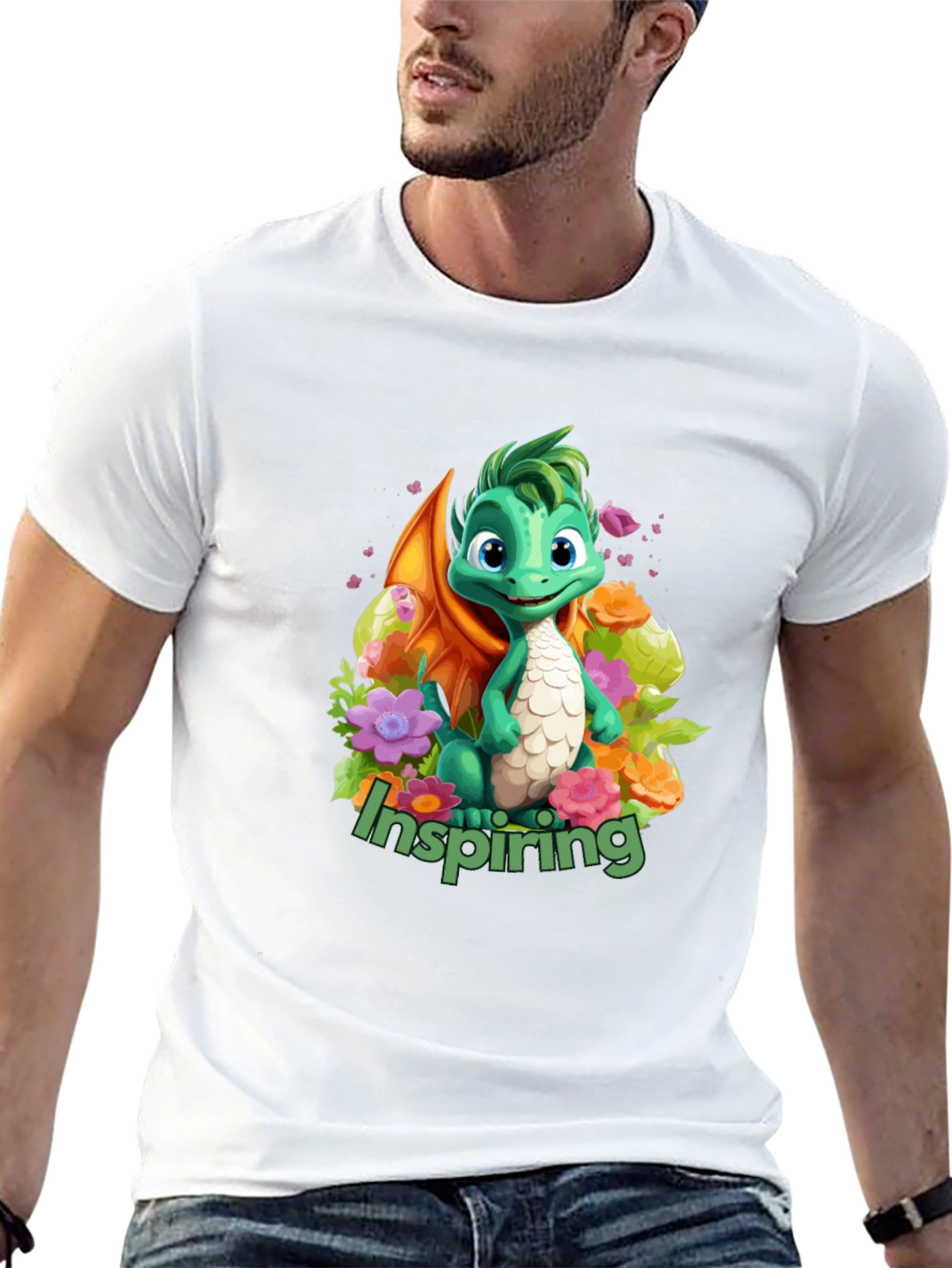 Inspiring Dragon Graphic T-Shirt