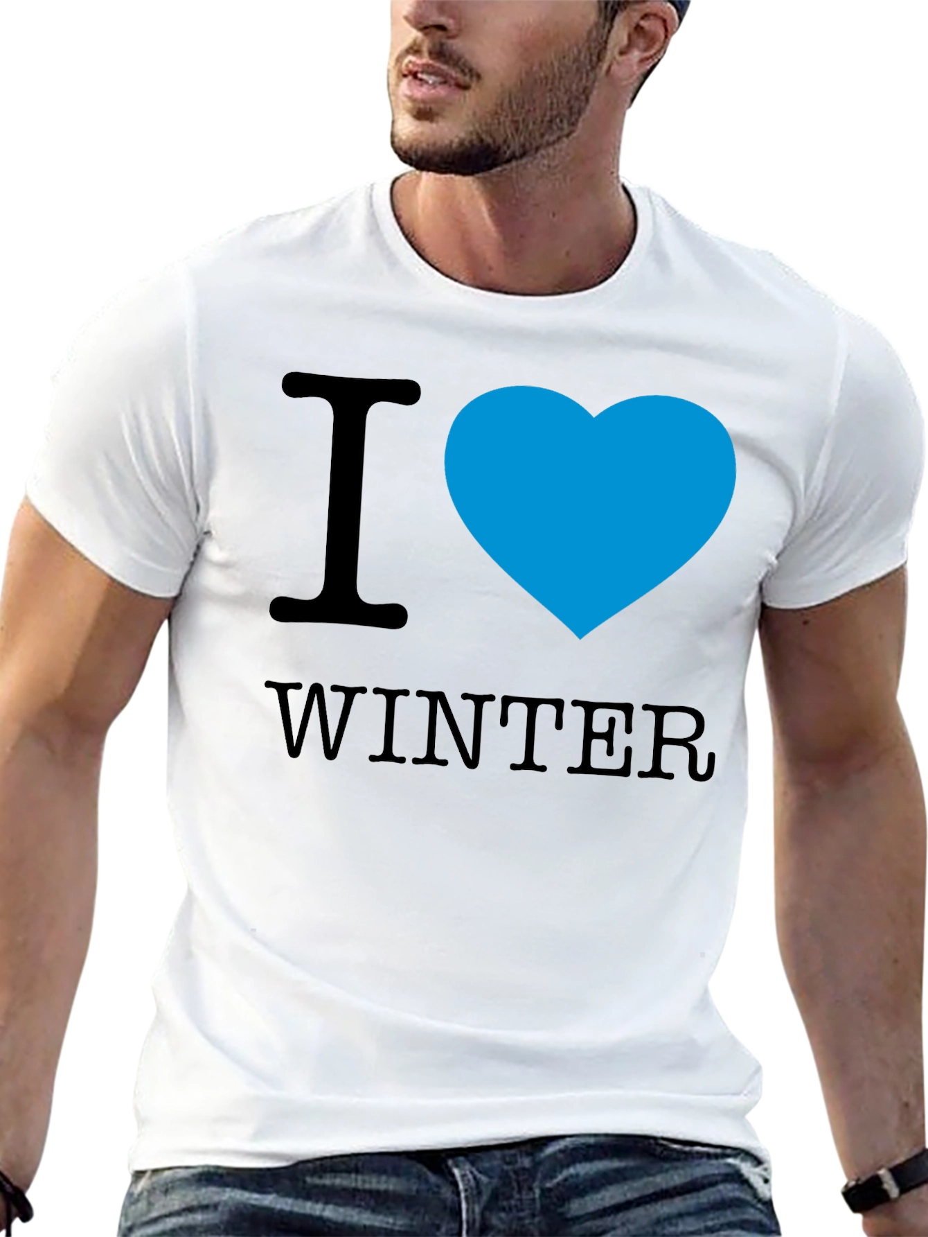I Heart Winter Black Tee