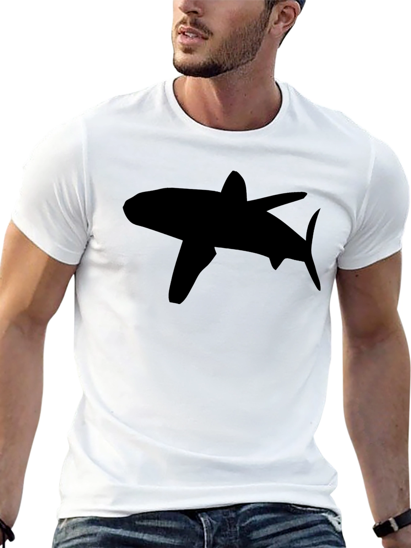 Shark Graphic T-Shirt - Bold Black Tee