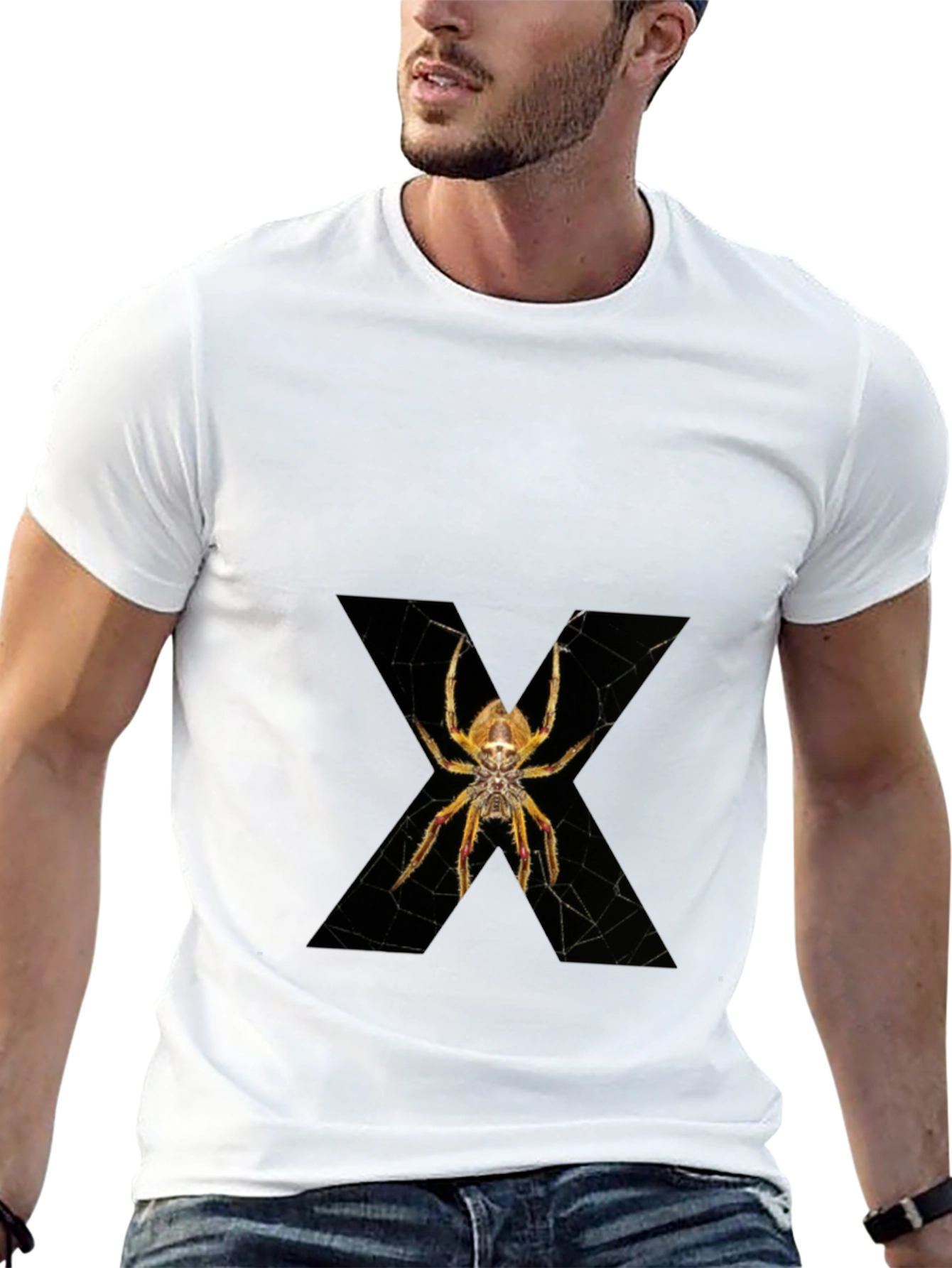 Spider X Graphic Tee - Mens Black Cotton T-Shirt