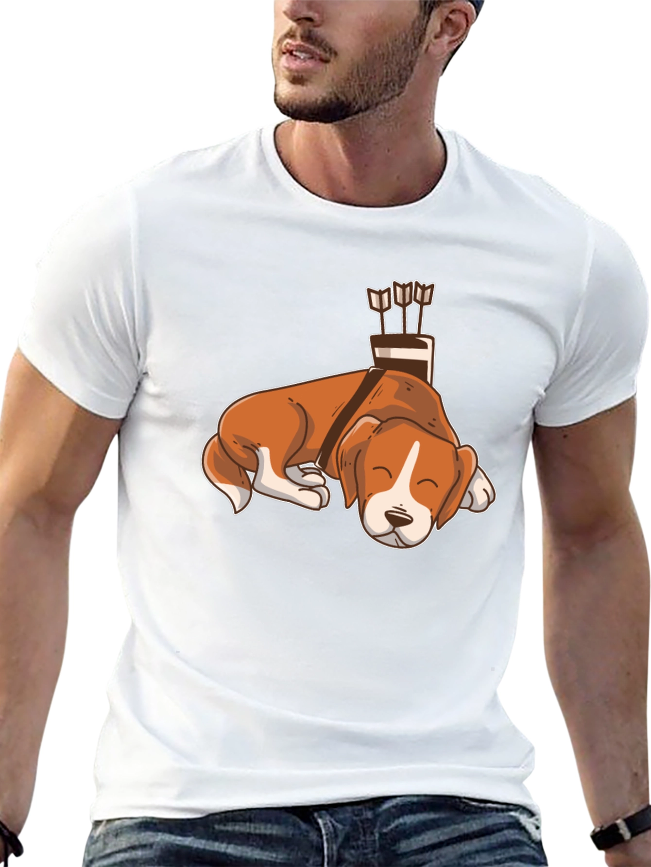 Dog Archer Graphic T-Shirt - Comfy Cotton Tee