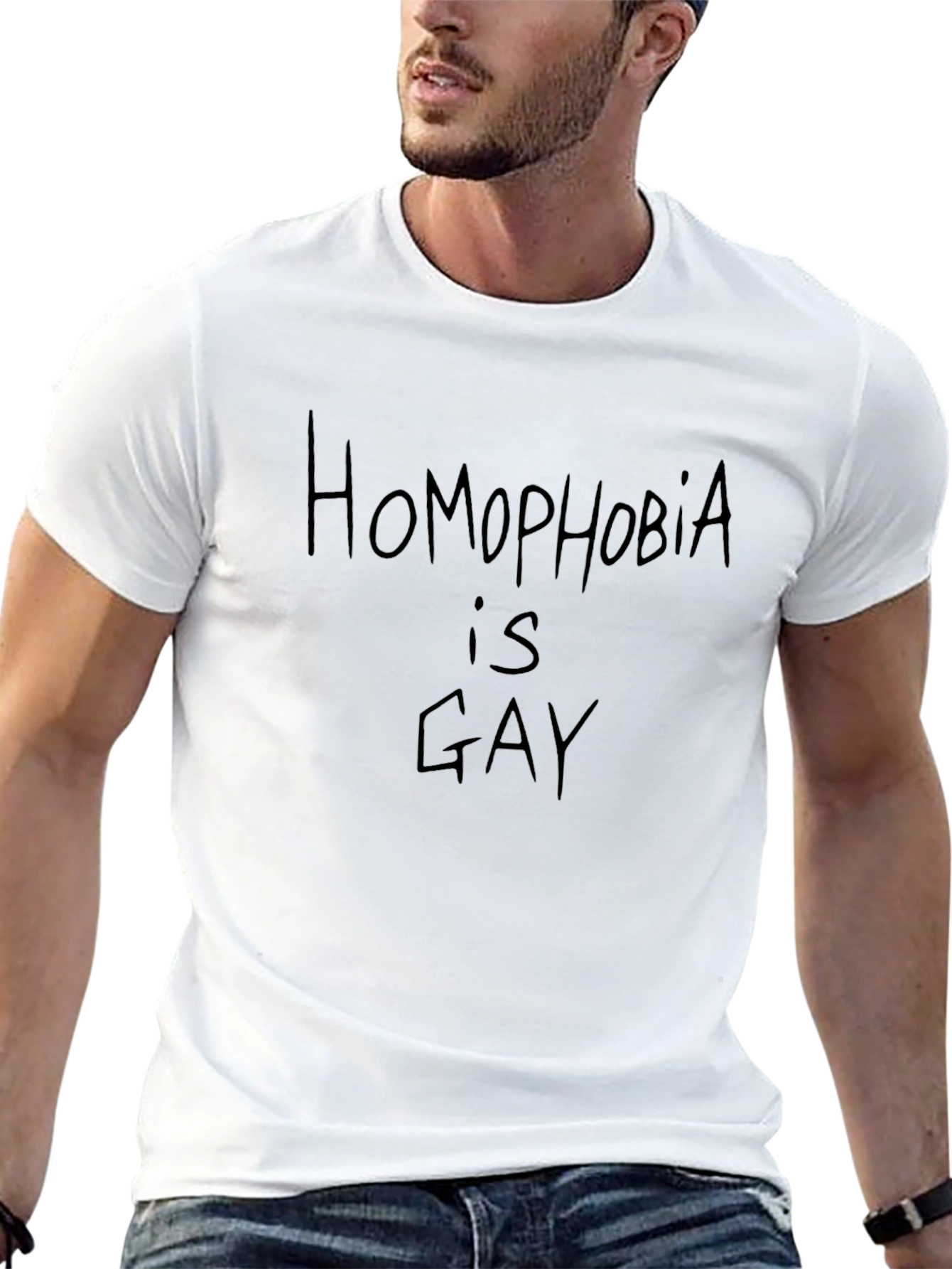 Homophobia is Gay Graphic Tee - Black Unisex T-Shirt