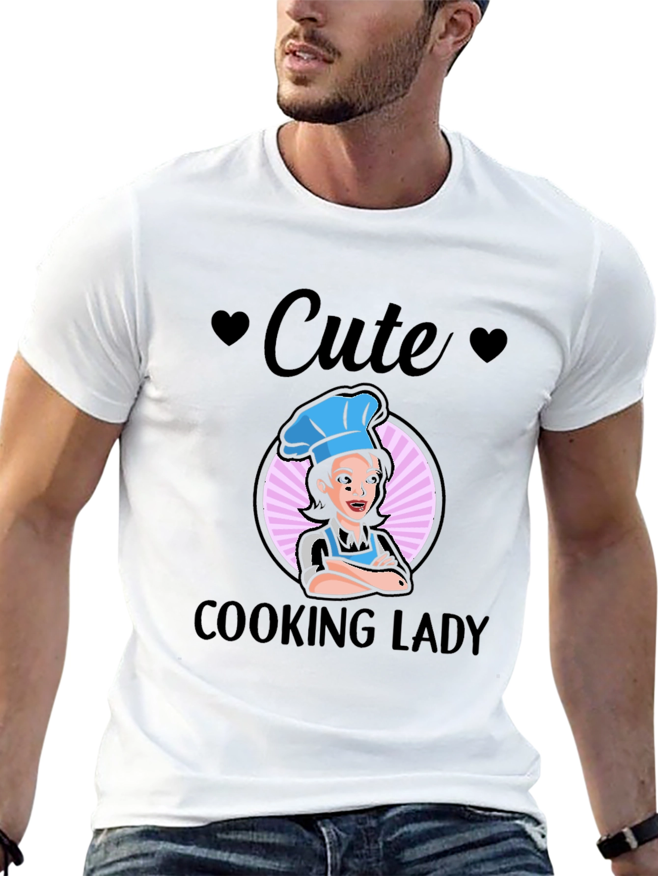 Cute Cooking Lady Graphic T-Shirt