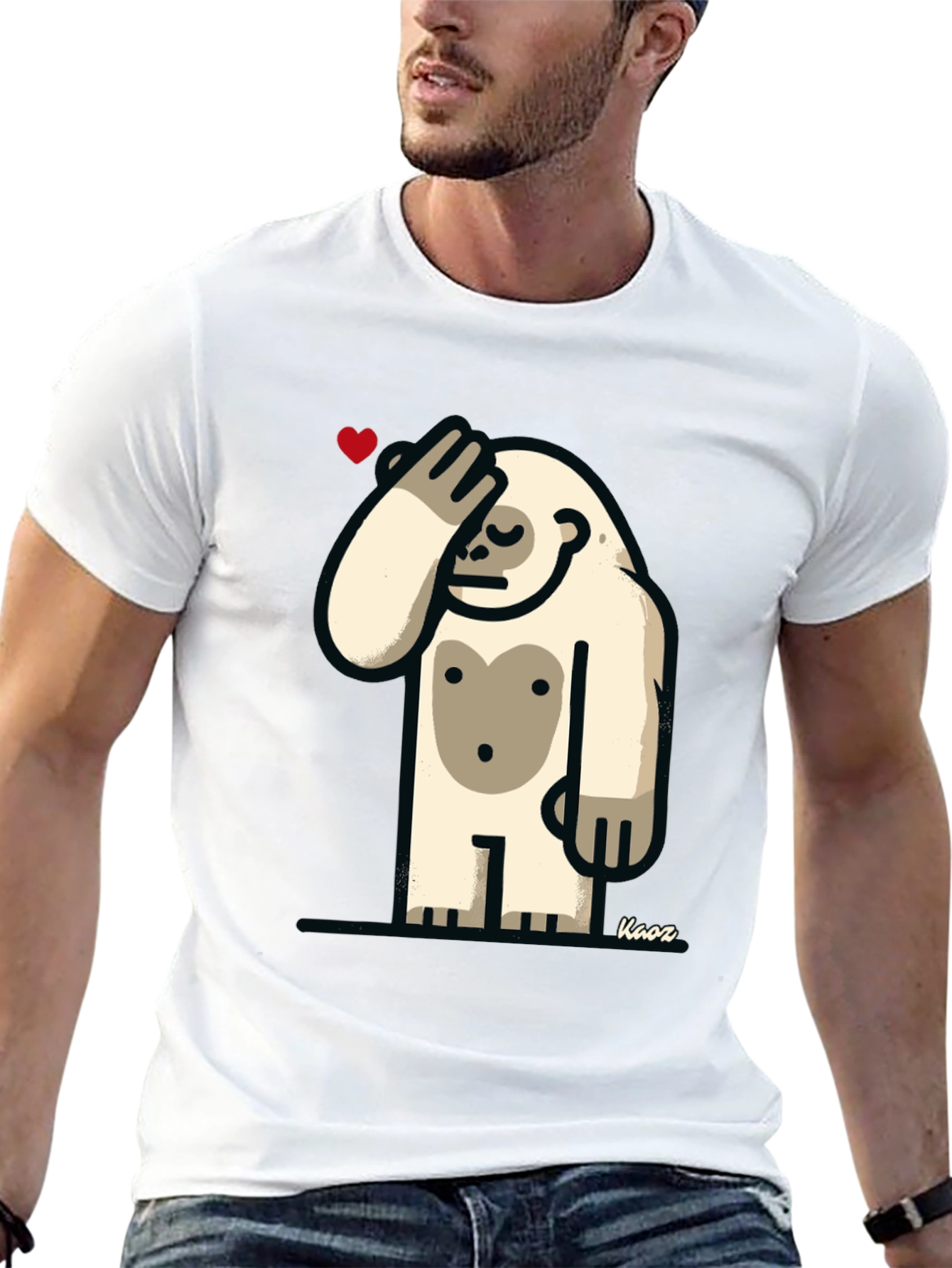 Funny Yeti Heart T-Shirt