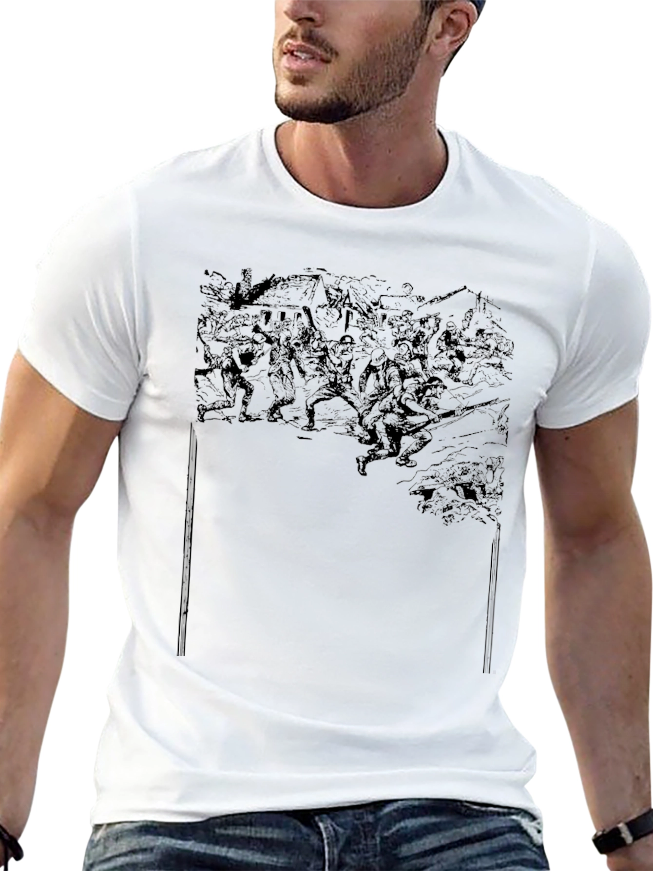 Graphic Tee - Black Cotton T-Shirt