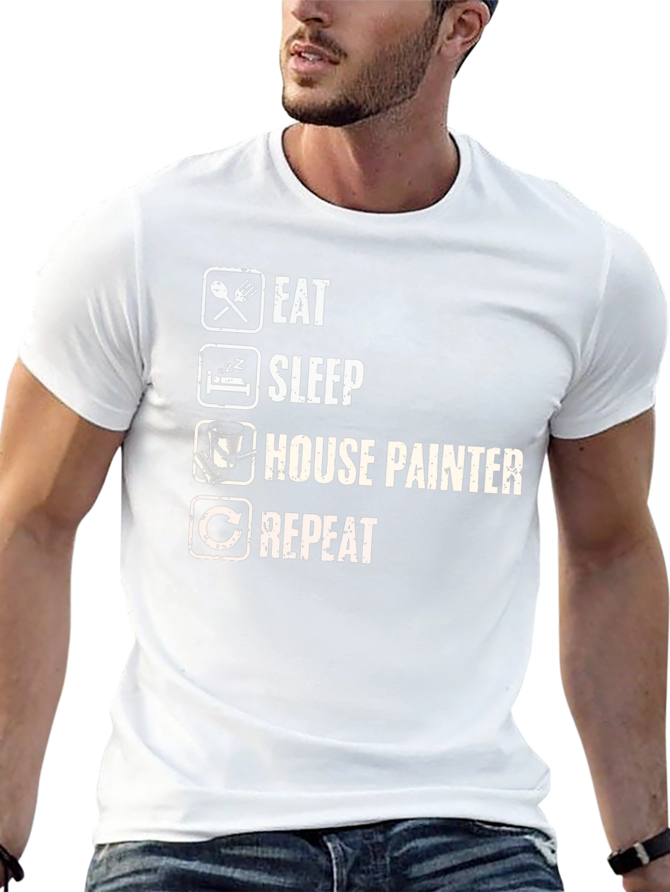 Eat Sleep House Painter Repeat Funny T-Shirt