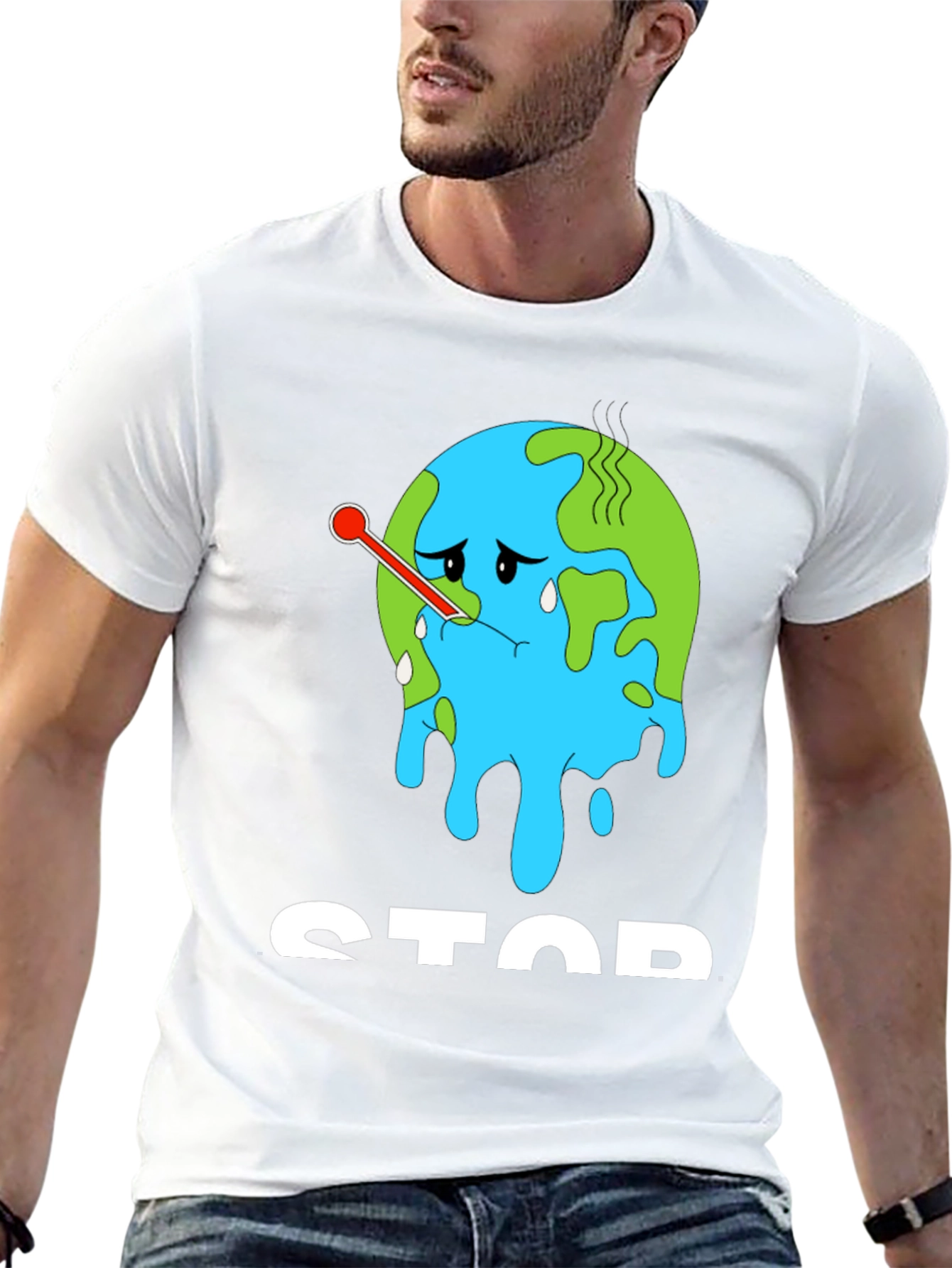 Global Warming Awareness T-Shirt - Stop Earth Design