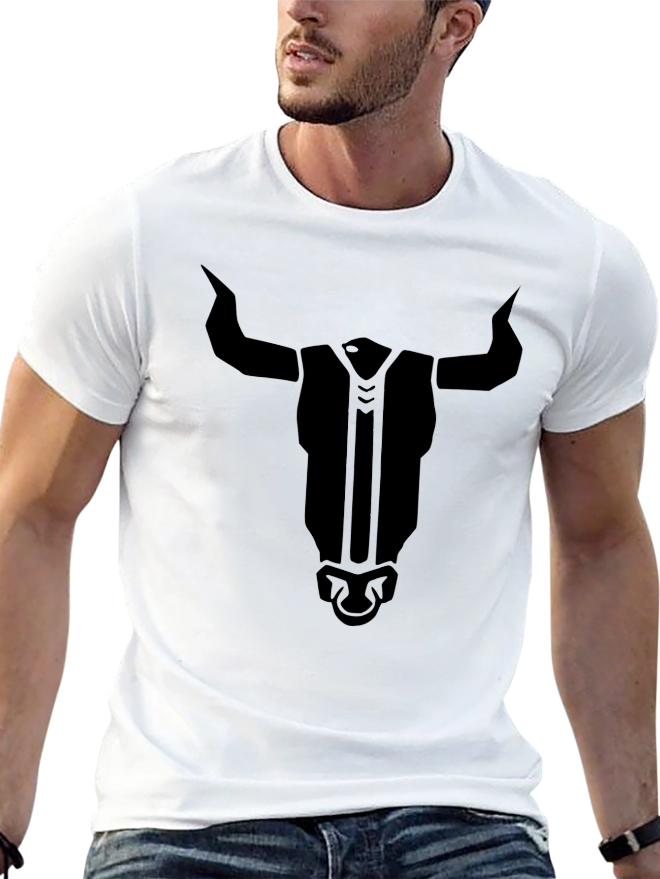 Black Bull Graphic Tee - Mens Crew Neck
