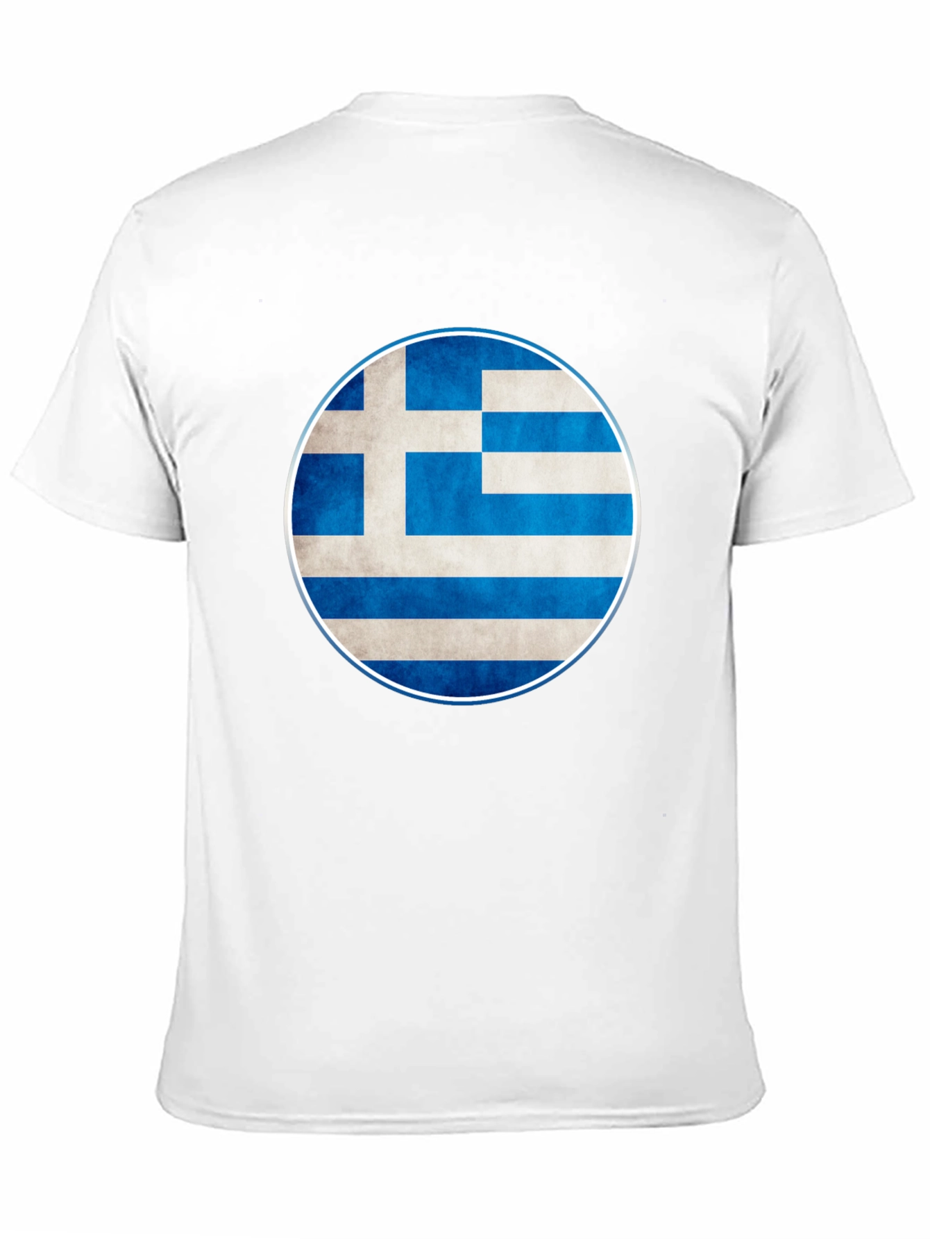 Greek Flag T-Shirt - Black Cotton Blend