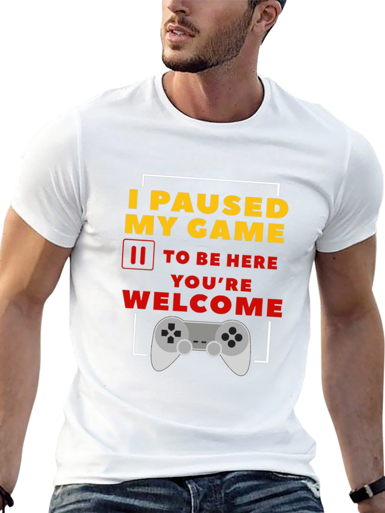 I Paused My Game T-Shirt Funny Gamer Tee