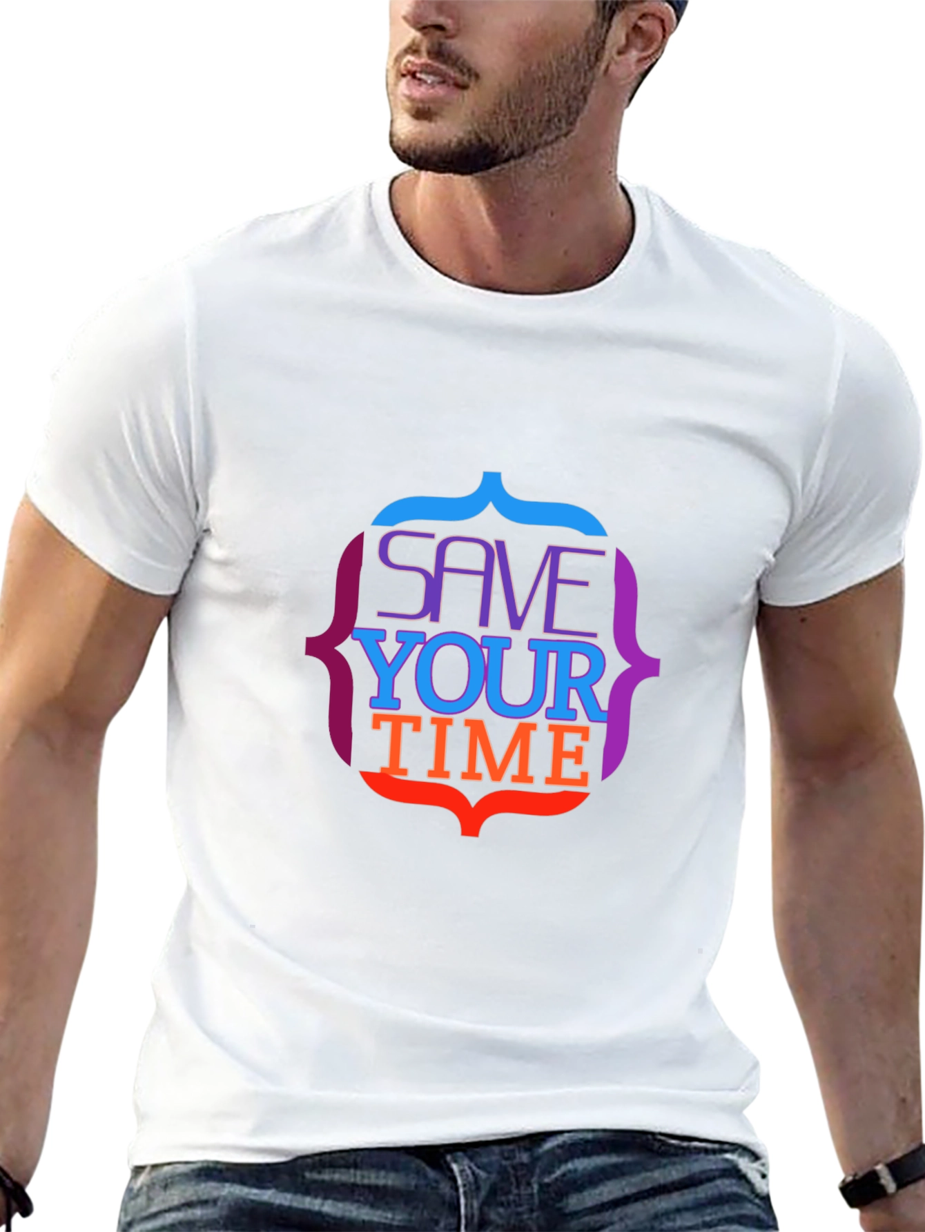 Save Your Time Graphic Tee - Stylish Black T-Shirt