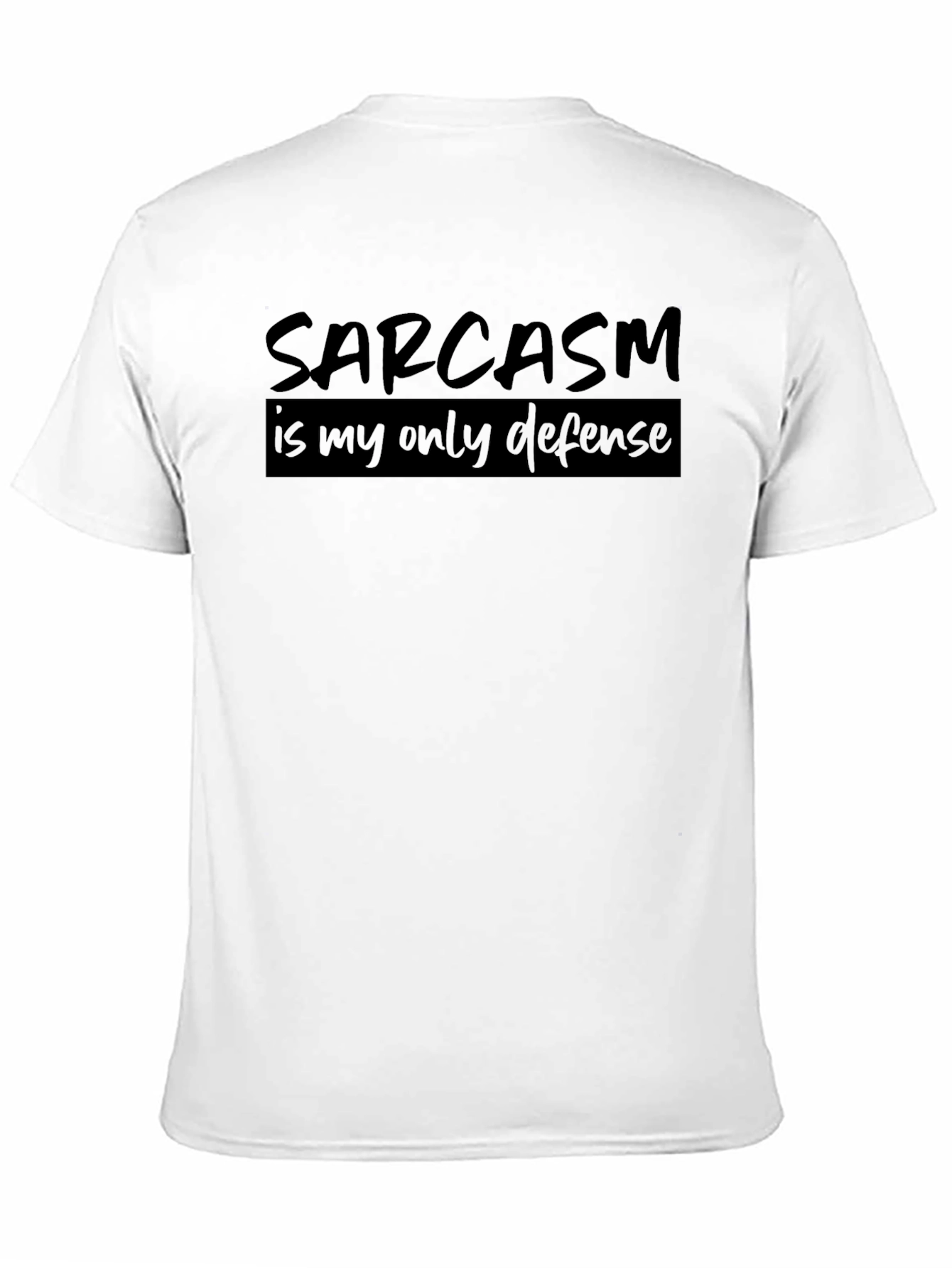 Sarcasm Defense Black Cotton Graphic Tee