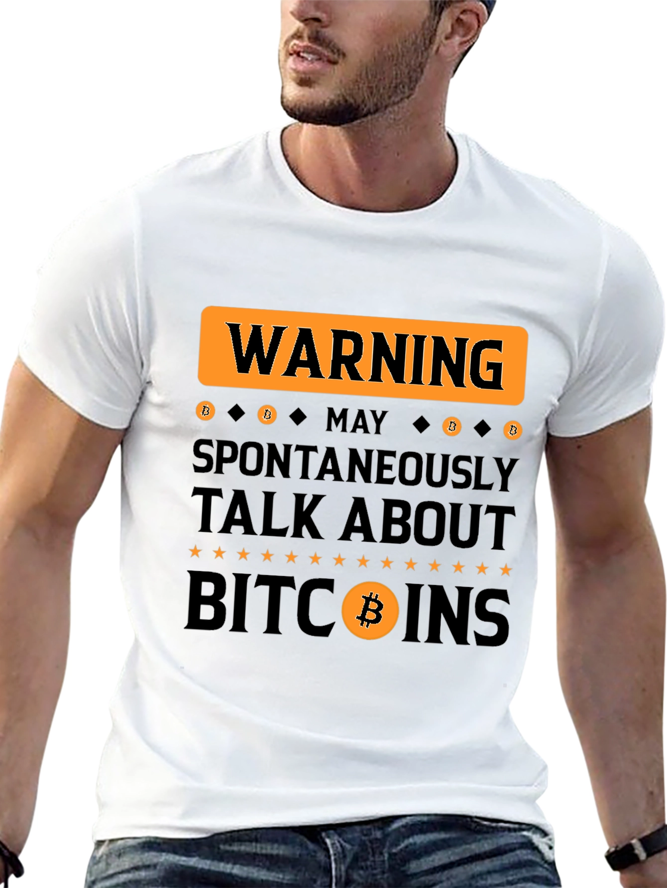 Warning: May Spontaneously Talk About Bitcoin T-Shirt