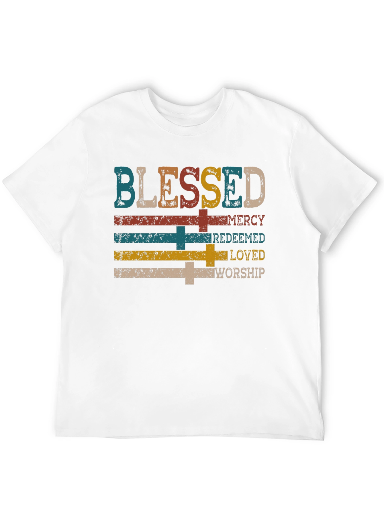 Blessed Mercy Redeemed Loved Worship Graphic Tee