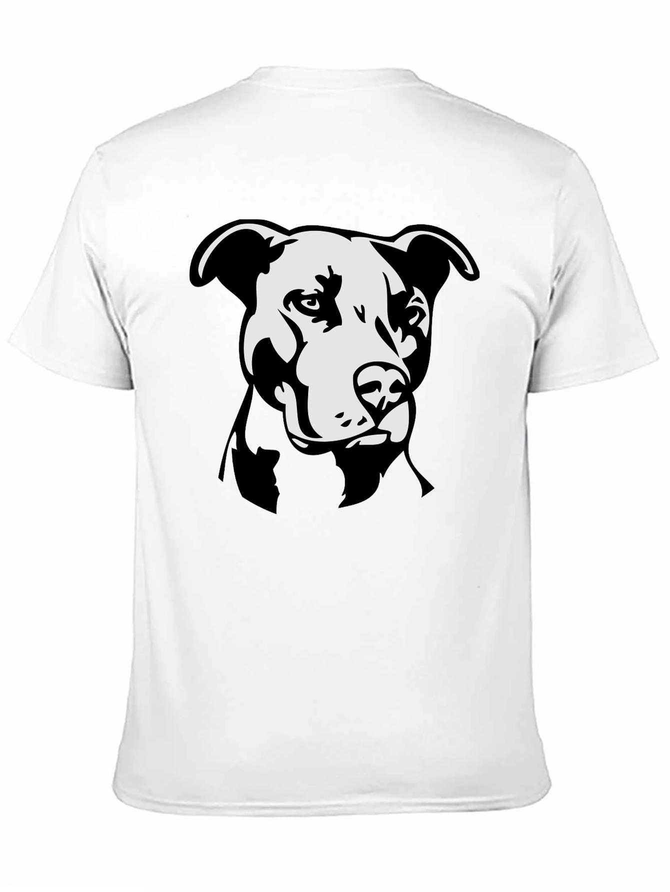 Pitbull Dog Graphic T-Shirt - Black Crew Neck Tee