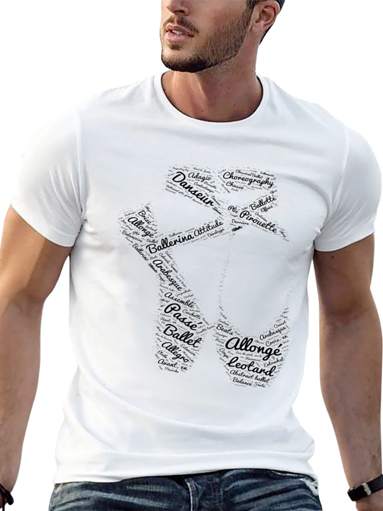 Ballet Pointe Shoe Graphic Tee - Black