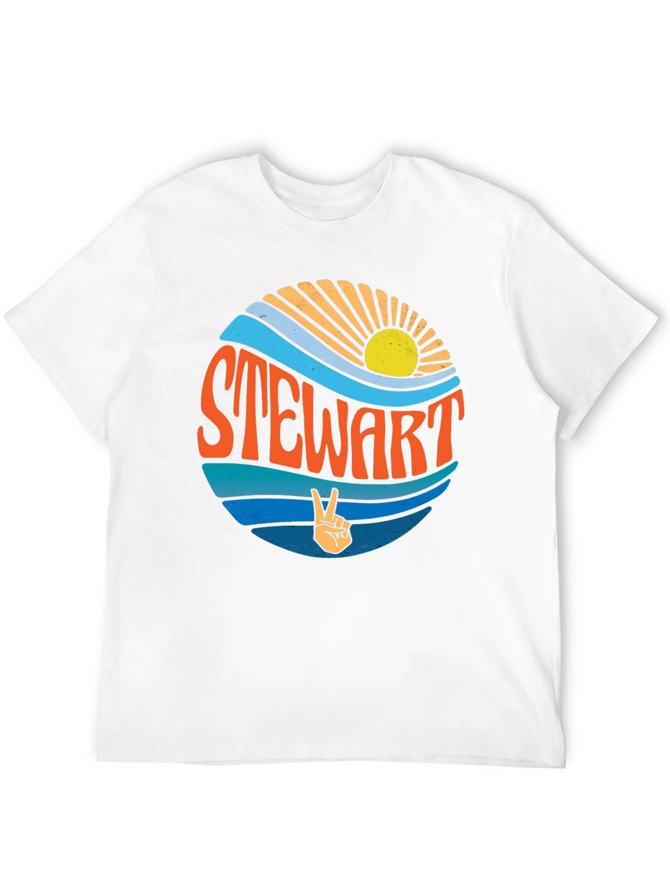 Stewart Retro Graphic T-Shirt - Peace and Sunshine