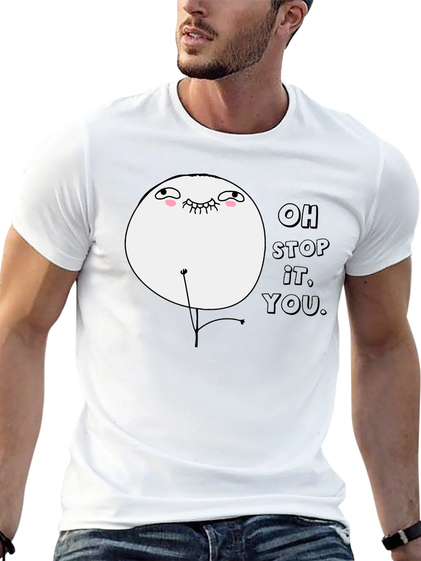 Oh Stop It You Meme Black T-Shirt