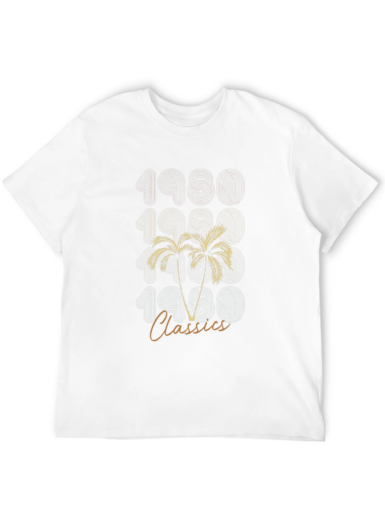 Retro 1980 Classics Palm Tree Black Tee