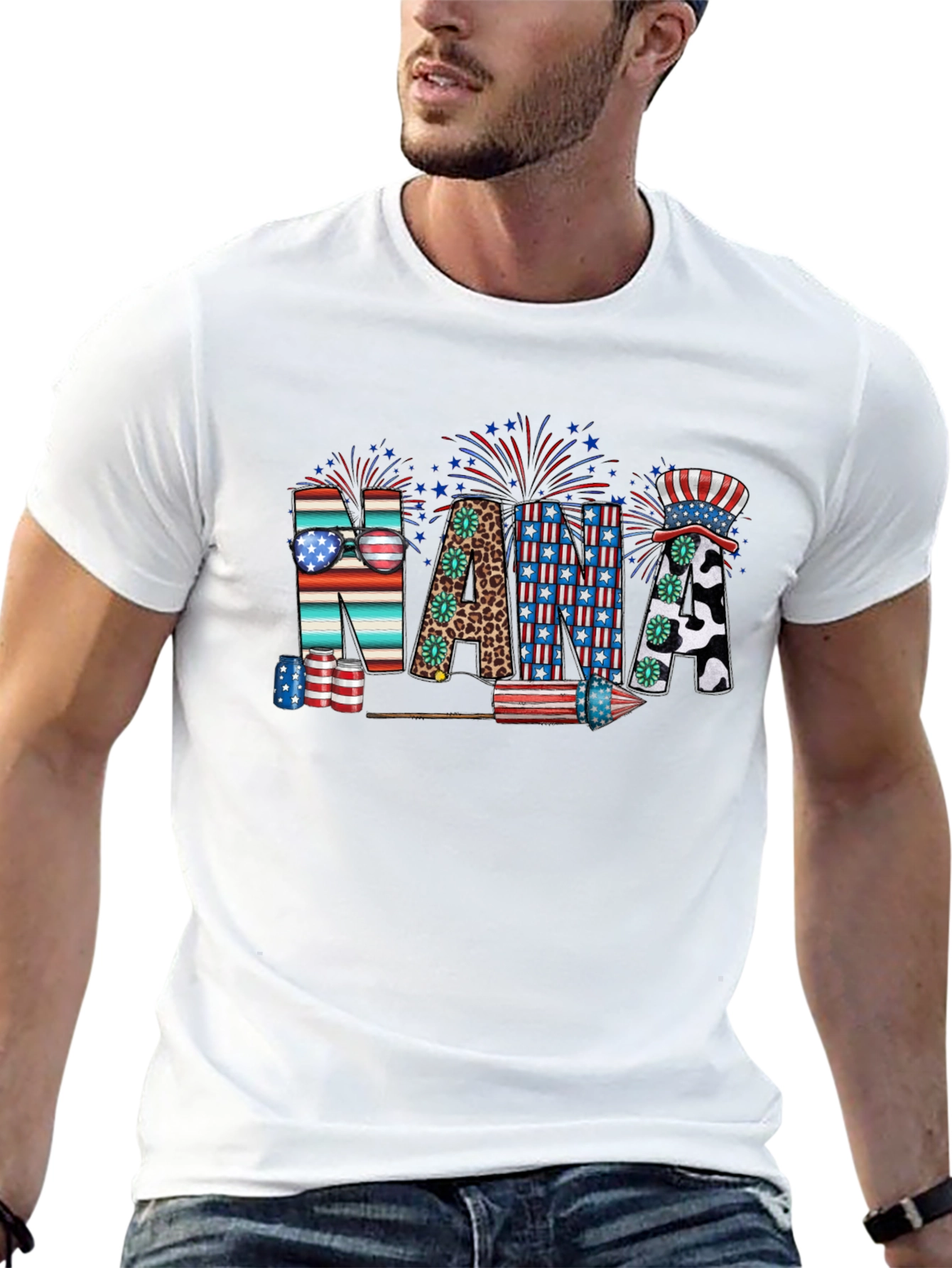 Patriotic Nana Graphic T-Shirt