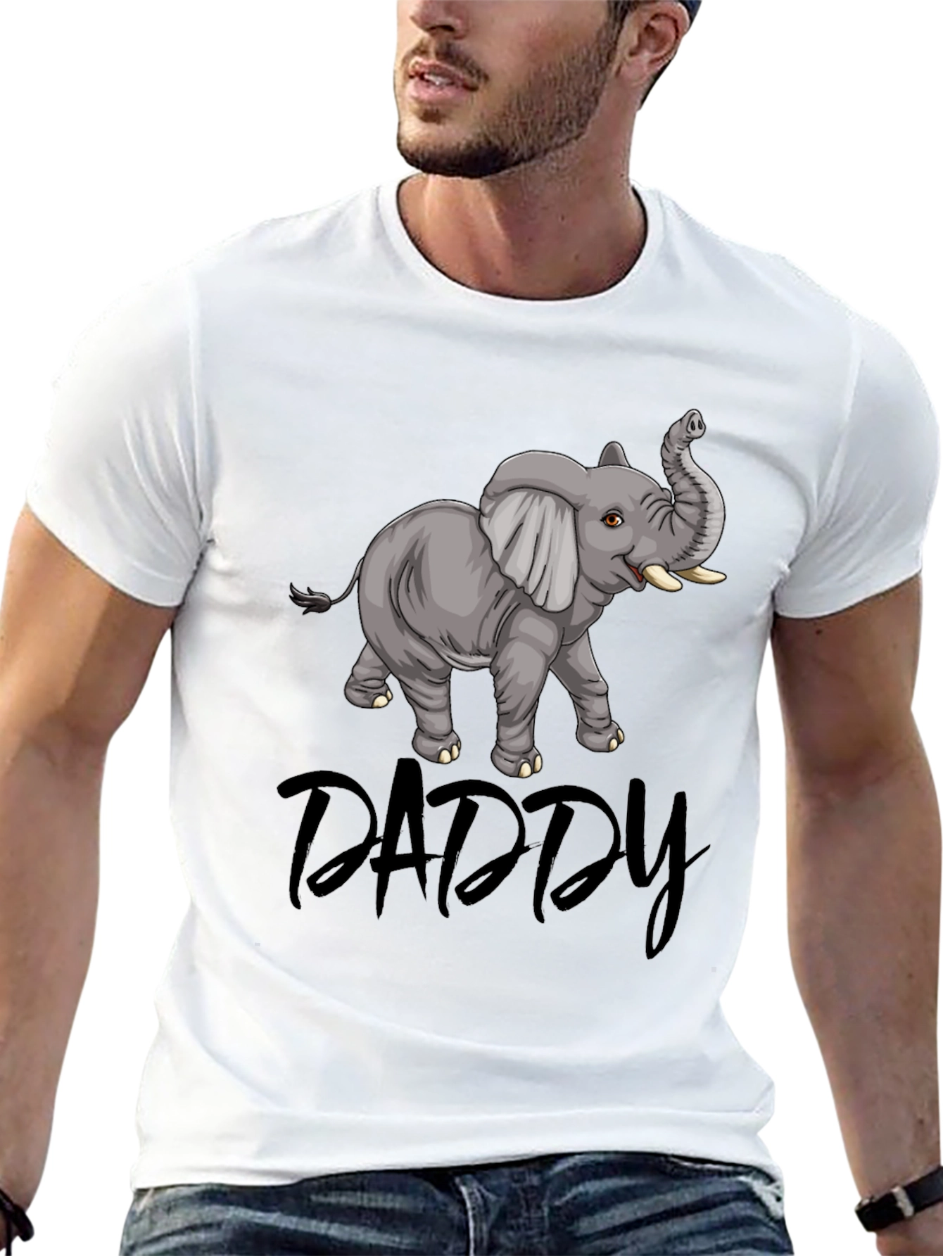 Daddy Elephant T-Shirt - Cute Family Matching Tee