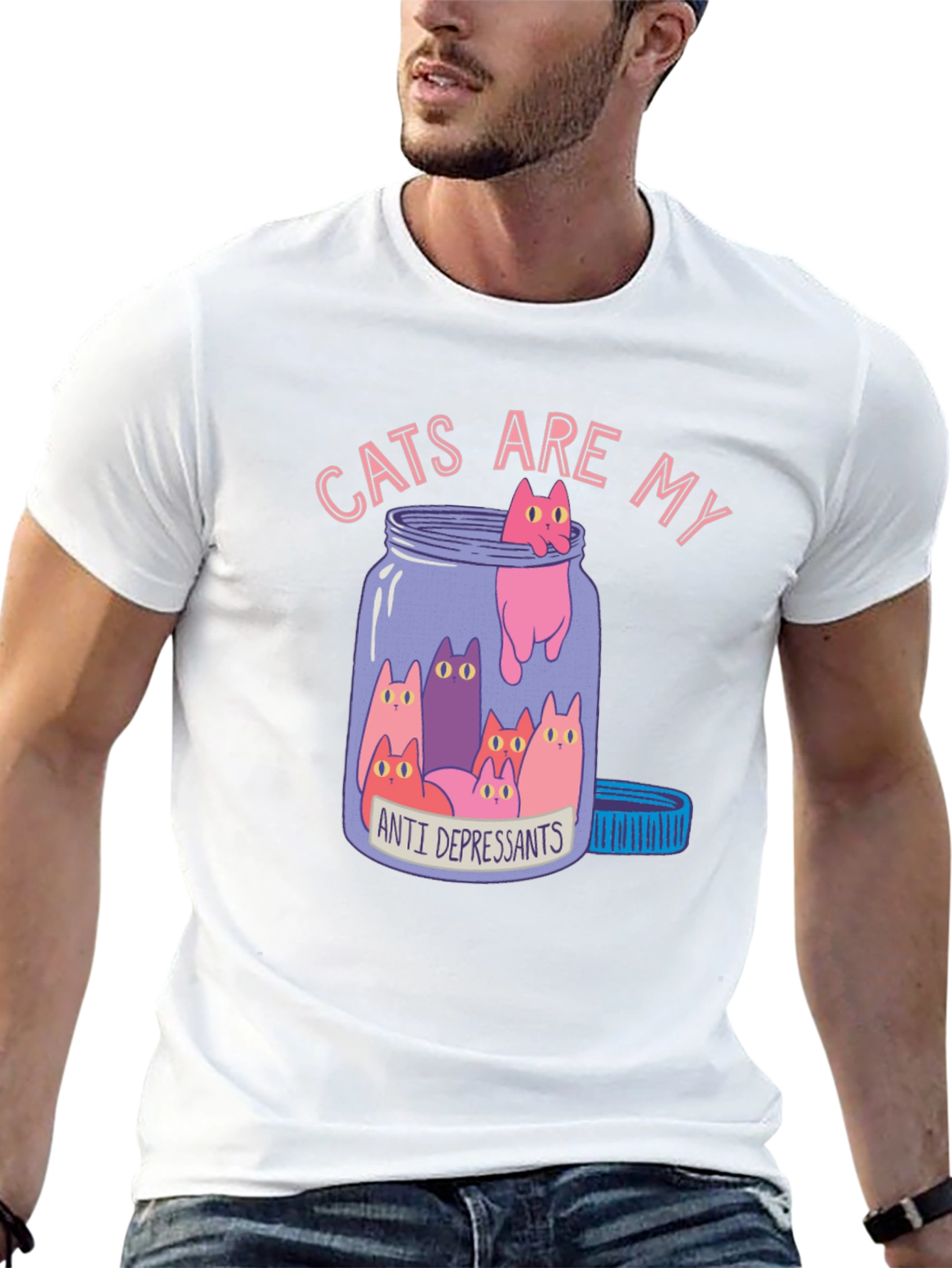 Cats Are My Antidepressants Graphic Tee