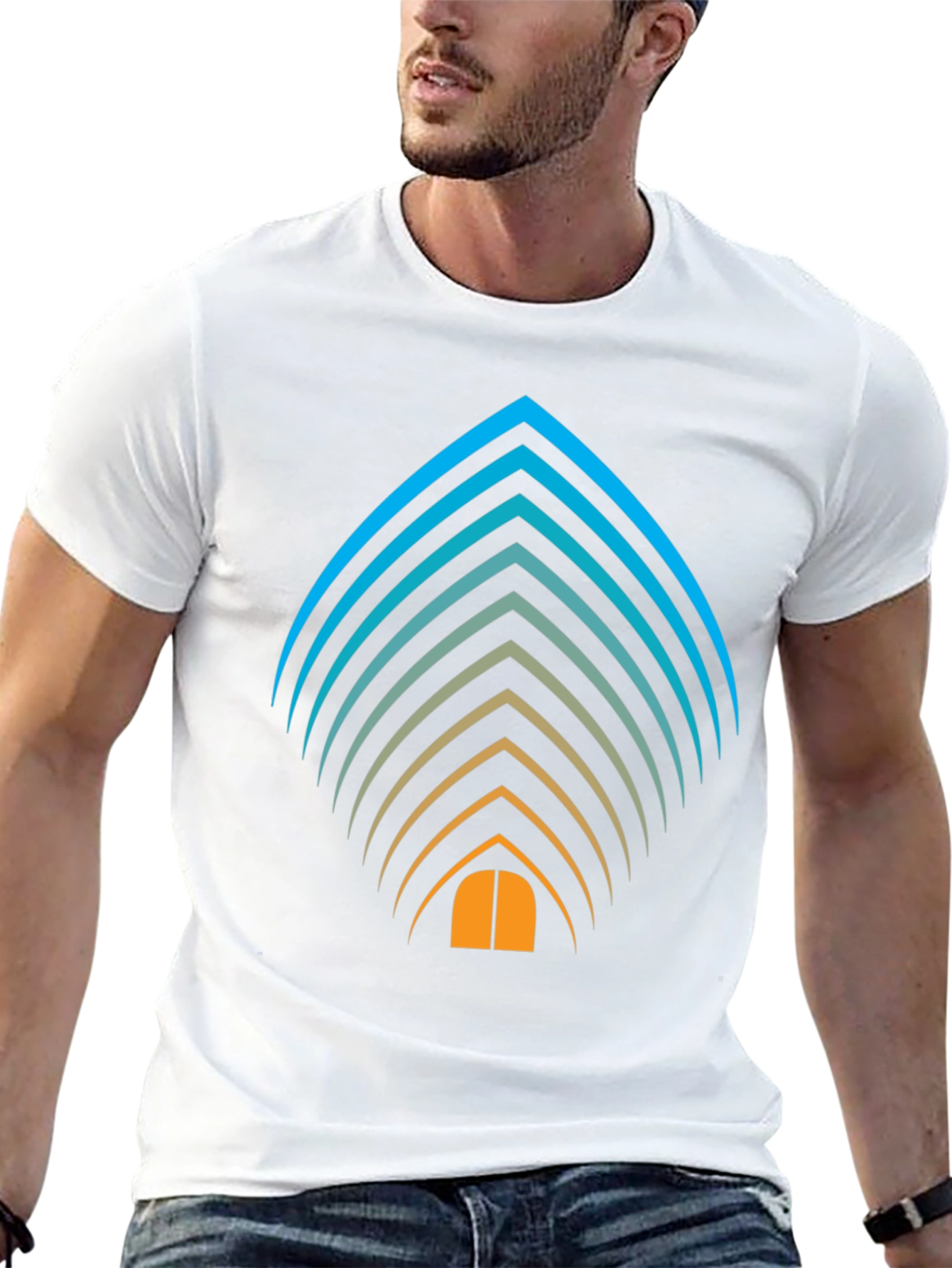 Abstract Striped Tee: Modern Graphic T-Shirt