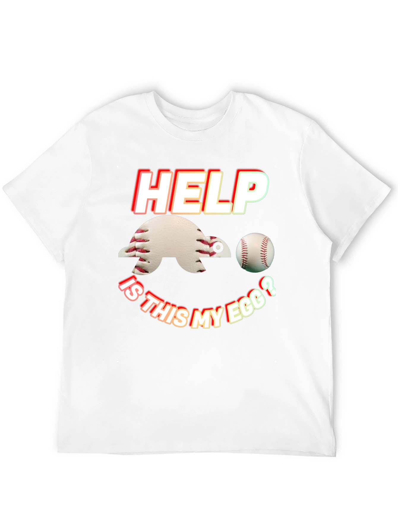 Baseball Turtle T-Shirt - Help Is This My Egg?