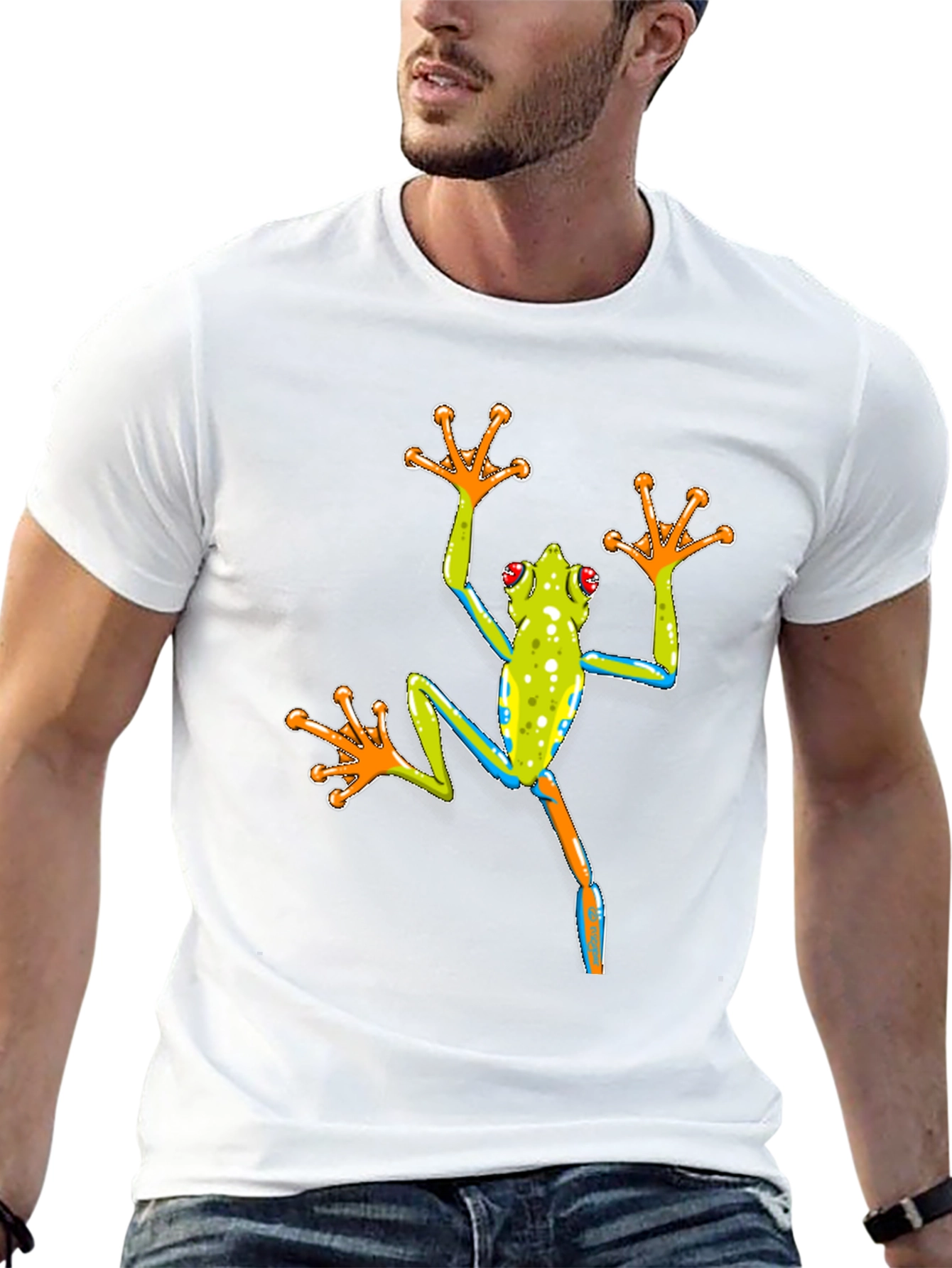 Frog Graphic Black T-Shirt - Novelty Tee