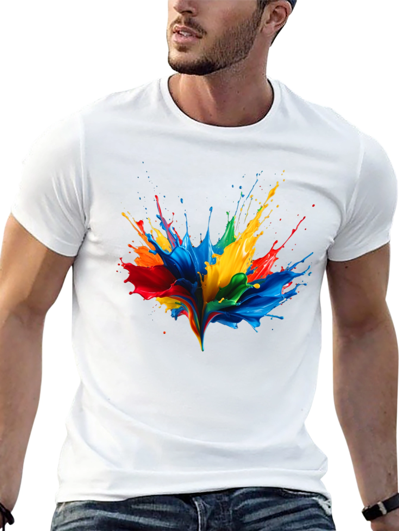 Colorful Paint Splatter T-Shirt
