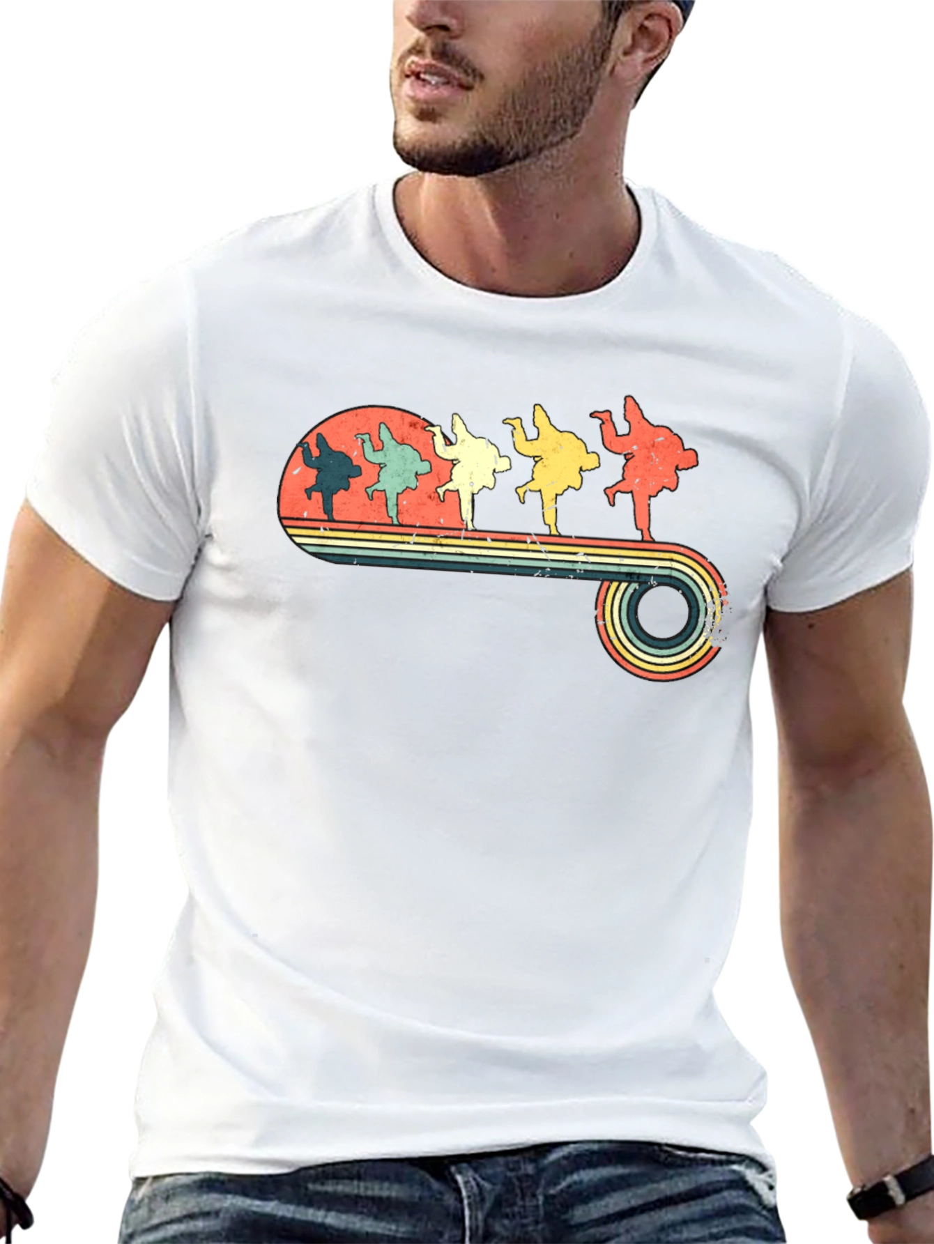 Retro Judo Stance Graphic T-Shirt