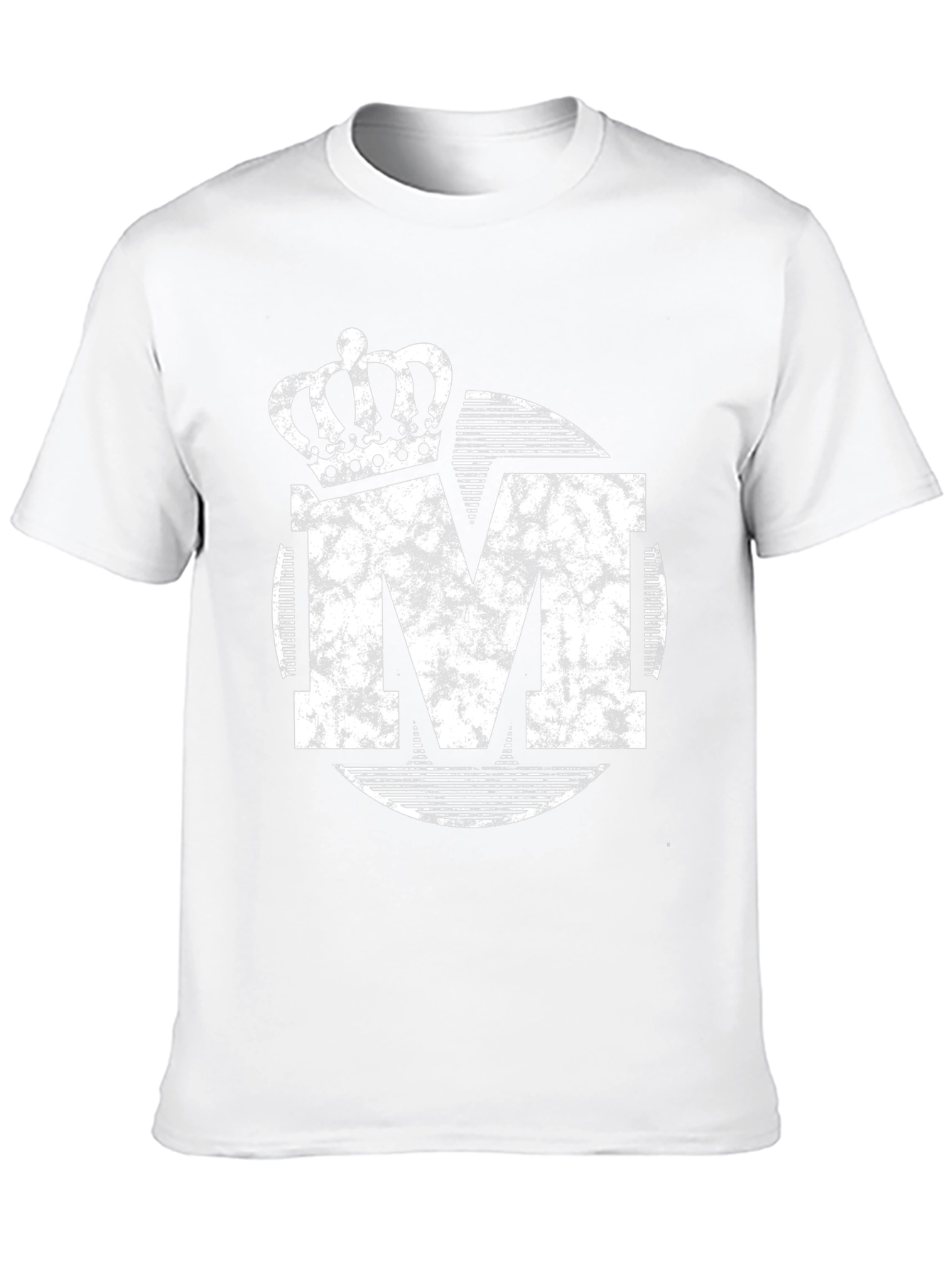 Crown Initial M Graphic Print Black T-Shirt