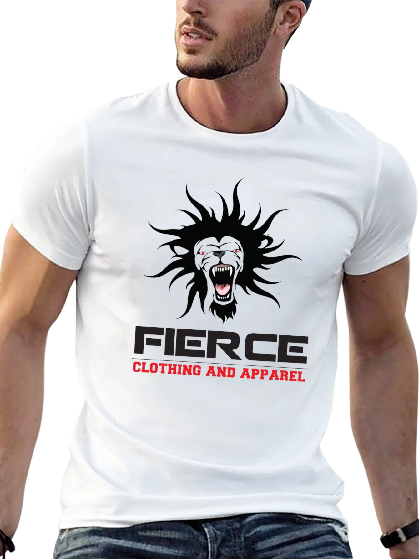 Fierce Clothing Graphic Tee - Black Lion