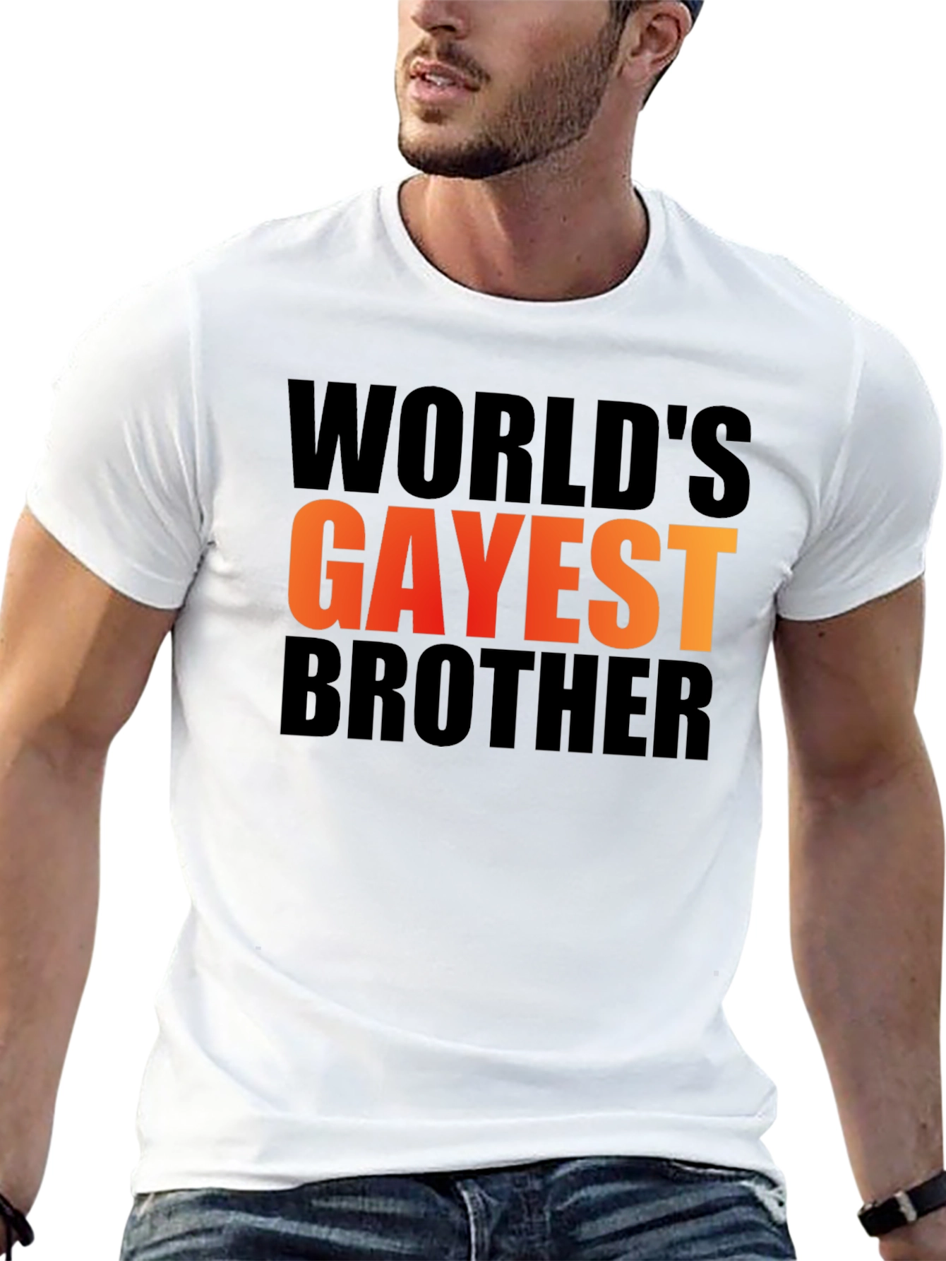 Worlds Gayest Brother Graphic Tee - Black