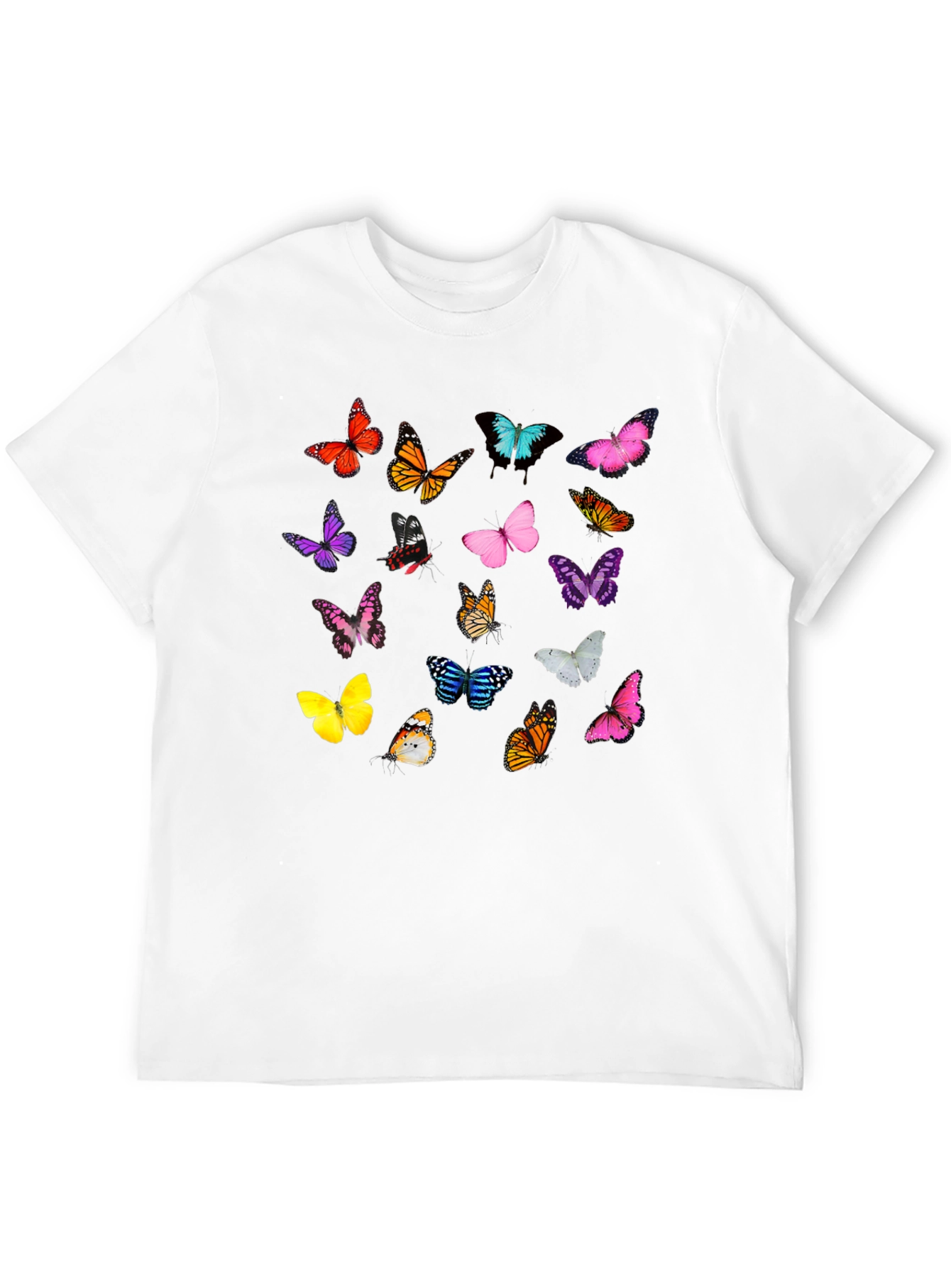 Butterfly Print Black T-Shirt