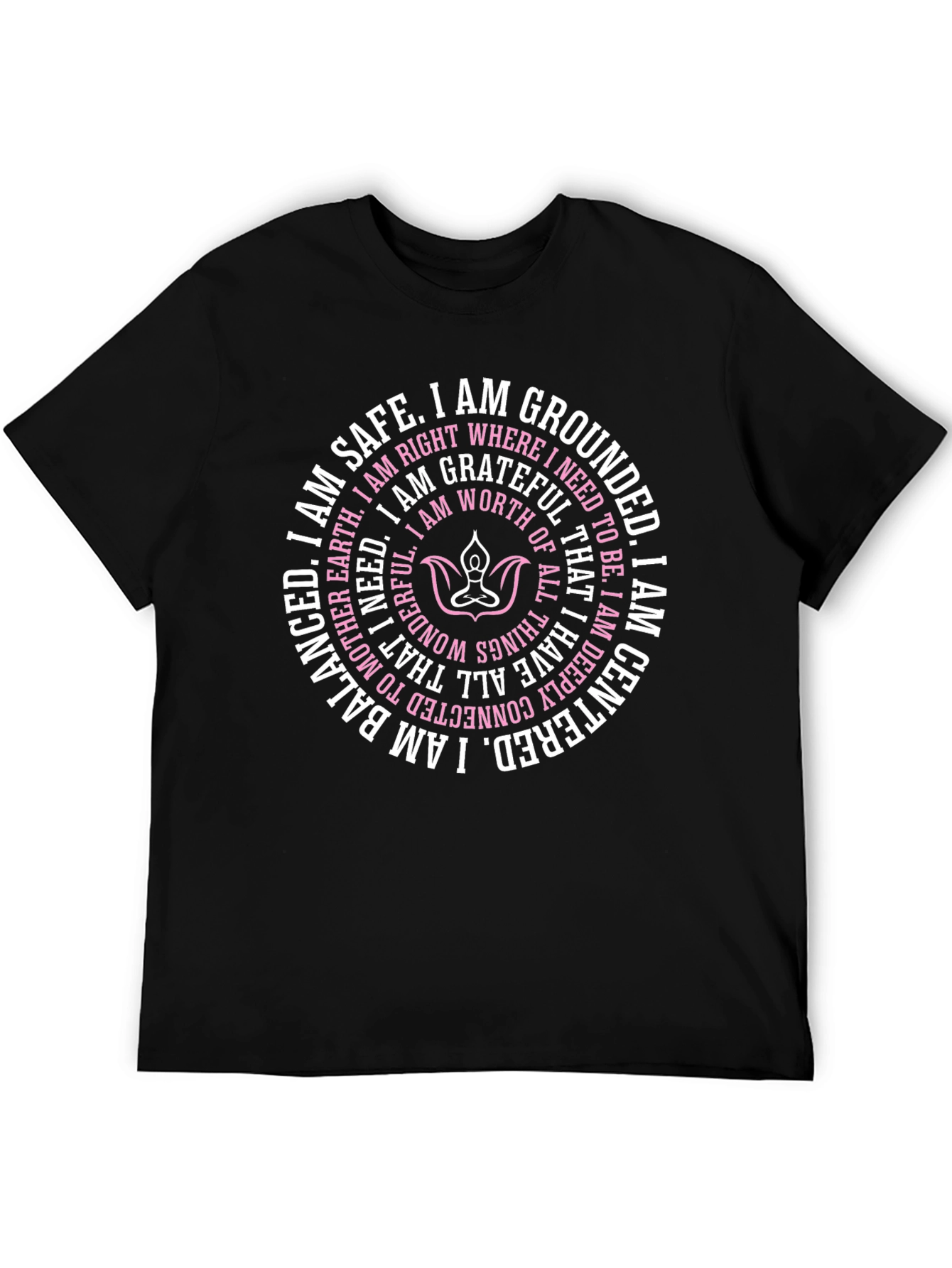Affirmation Circle Black T-Shirt