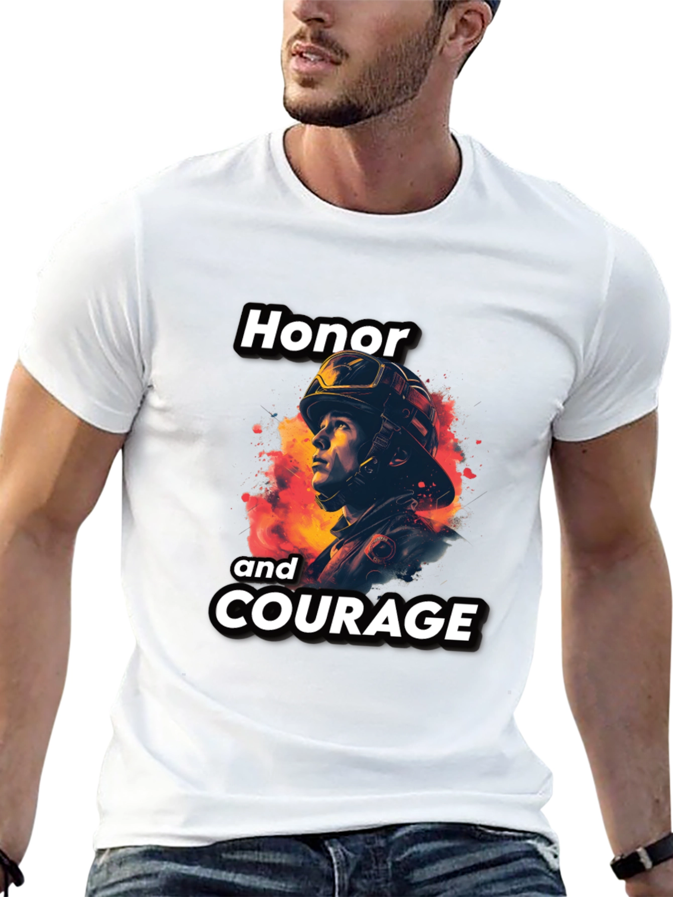 Honor and Courage Firefighter T-Shirt