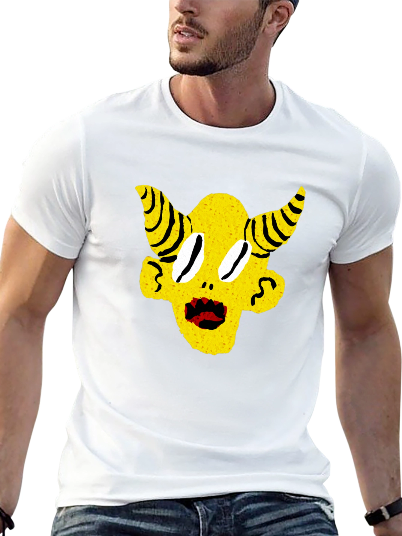 Yellow Devil Horns Graphic Tee