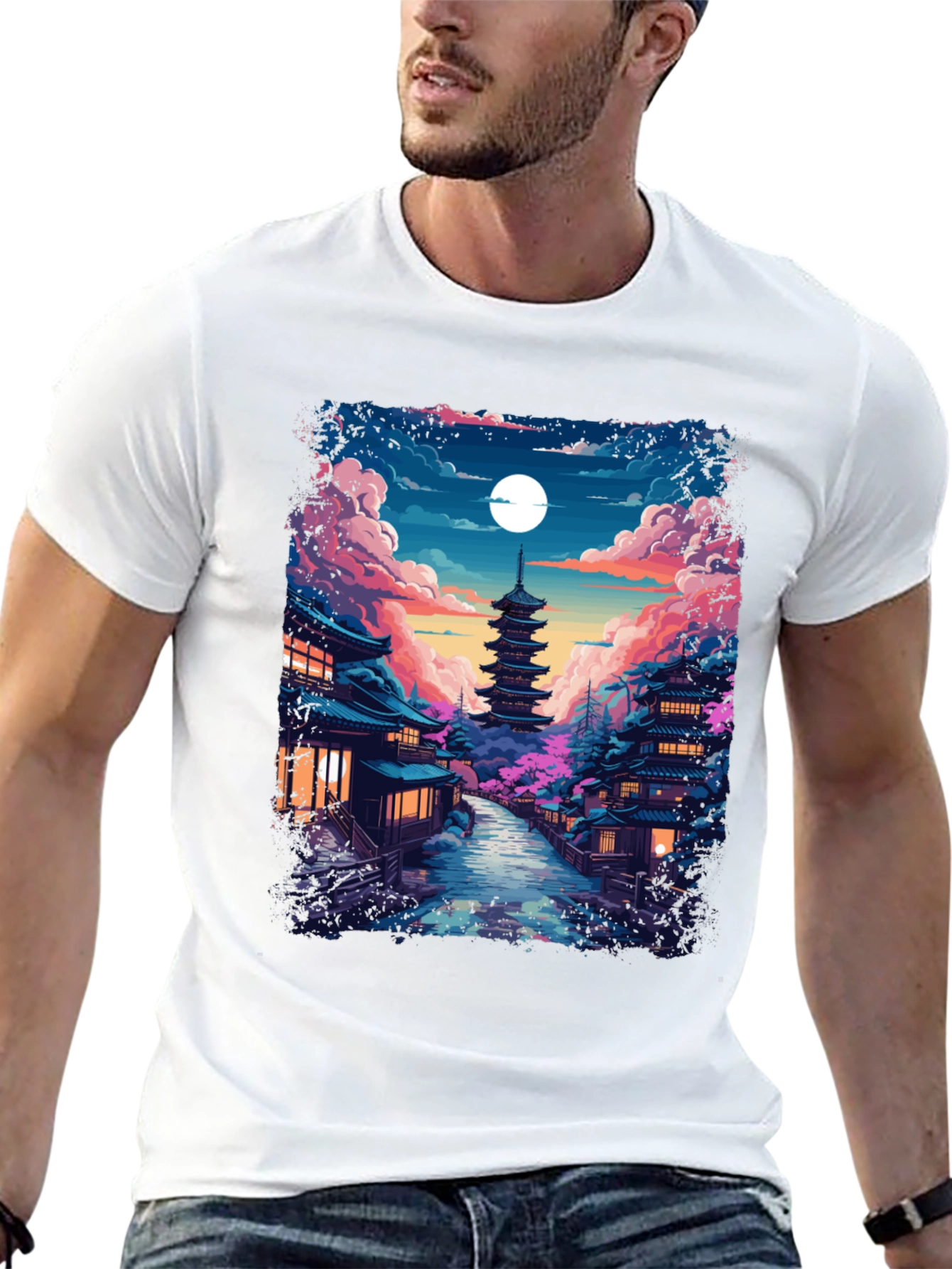 Japanese Pagoda T-Shirt - Stylish Graphic Tee