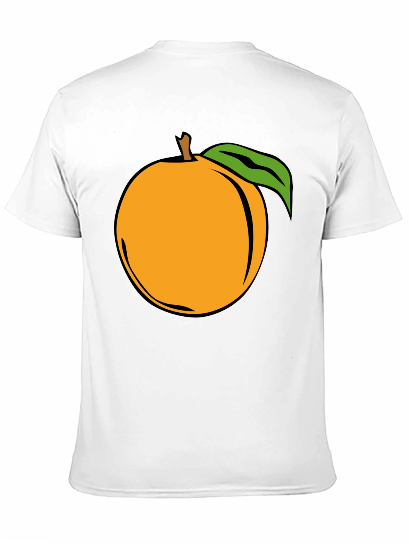 Peach Graphic Black T-Shirt