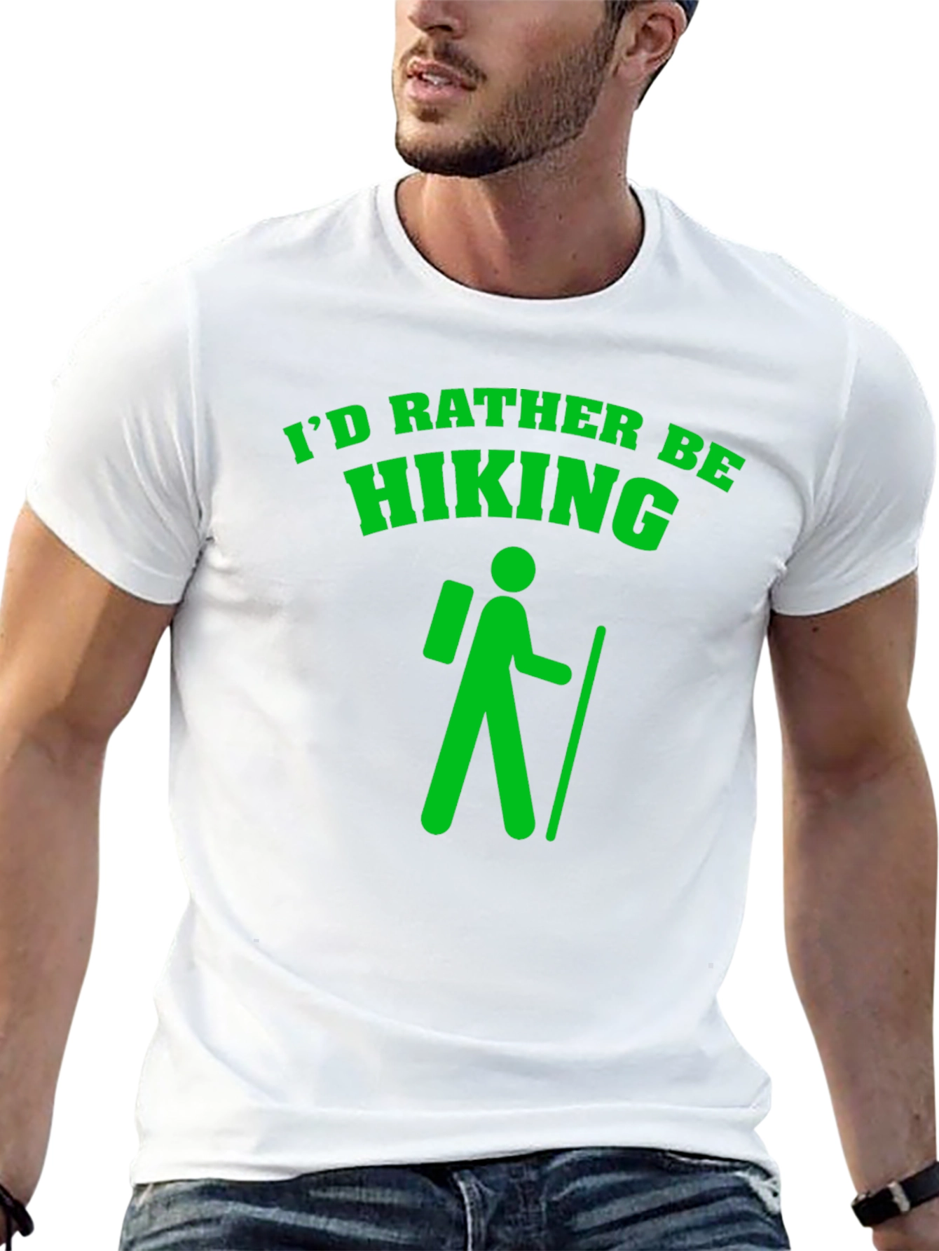Id Rather Be Hiking Black T-Shirt