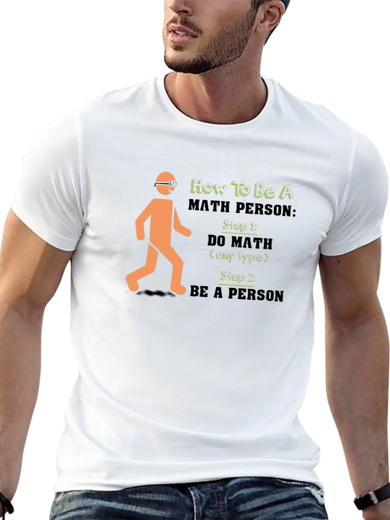 Math Person Black Graphic Tee